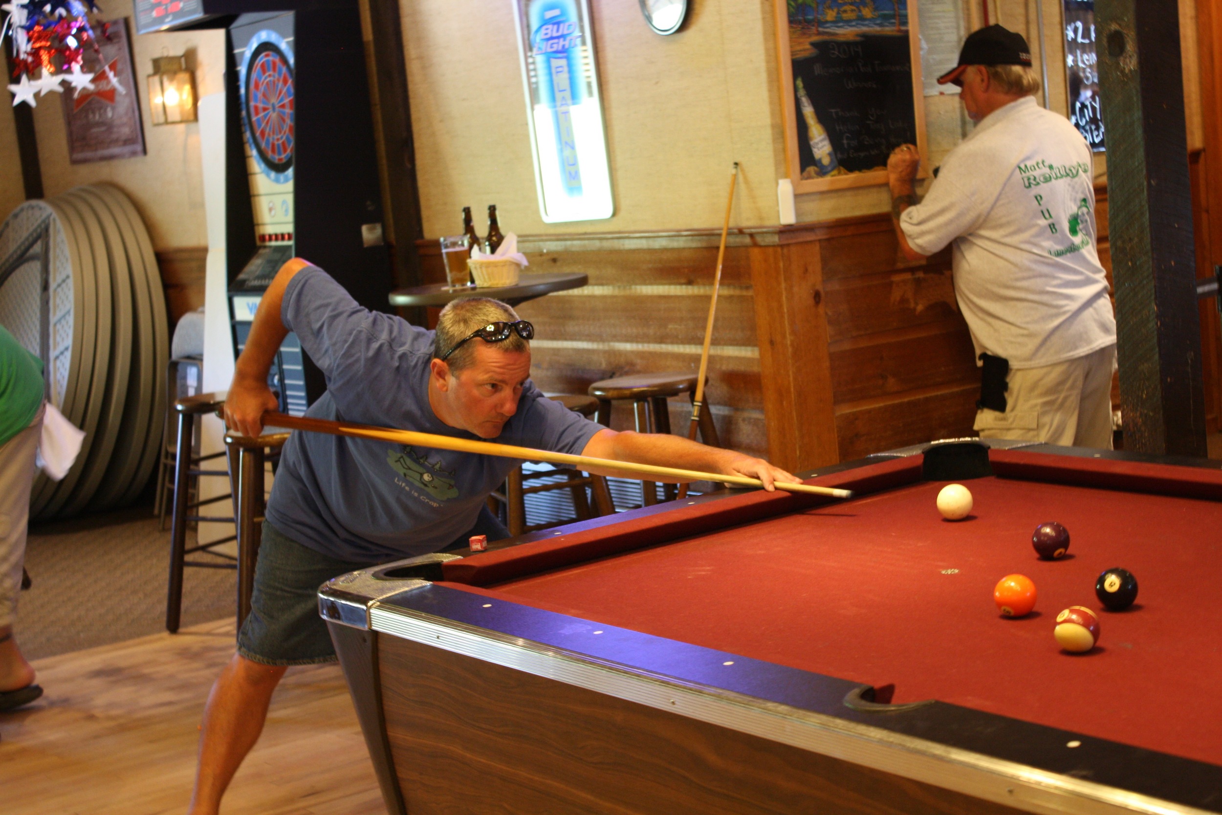 pool table with weekly tournaments
