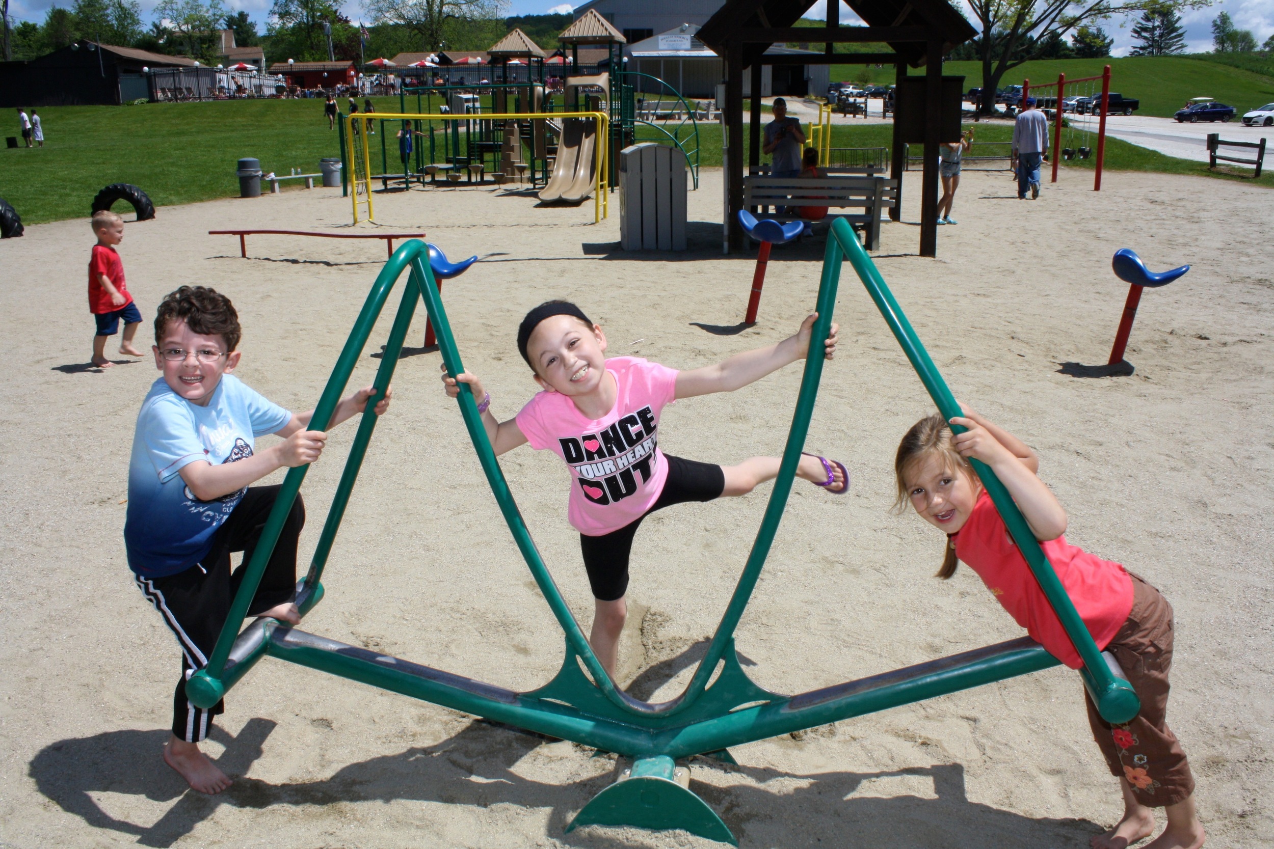 playground behind the main office building