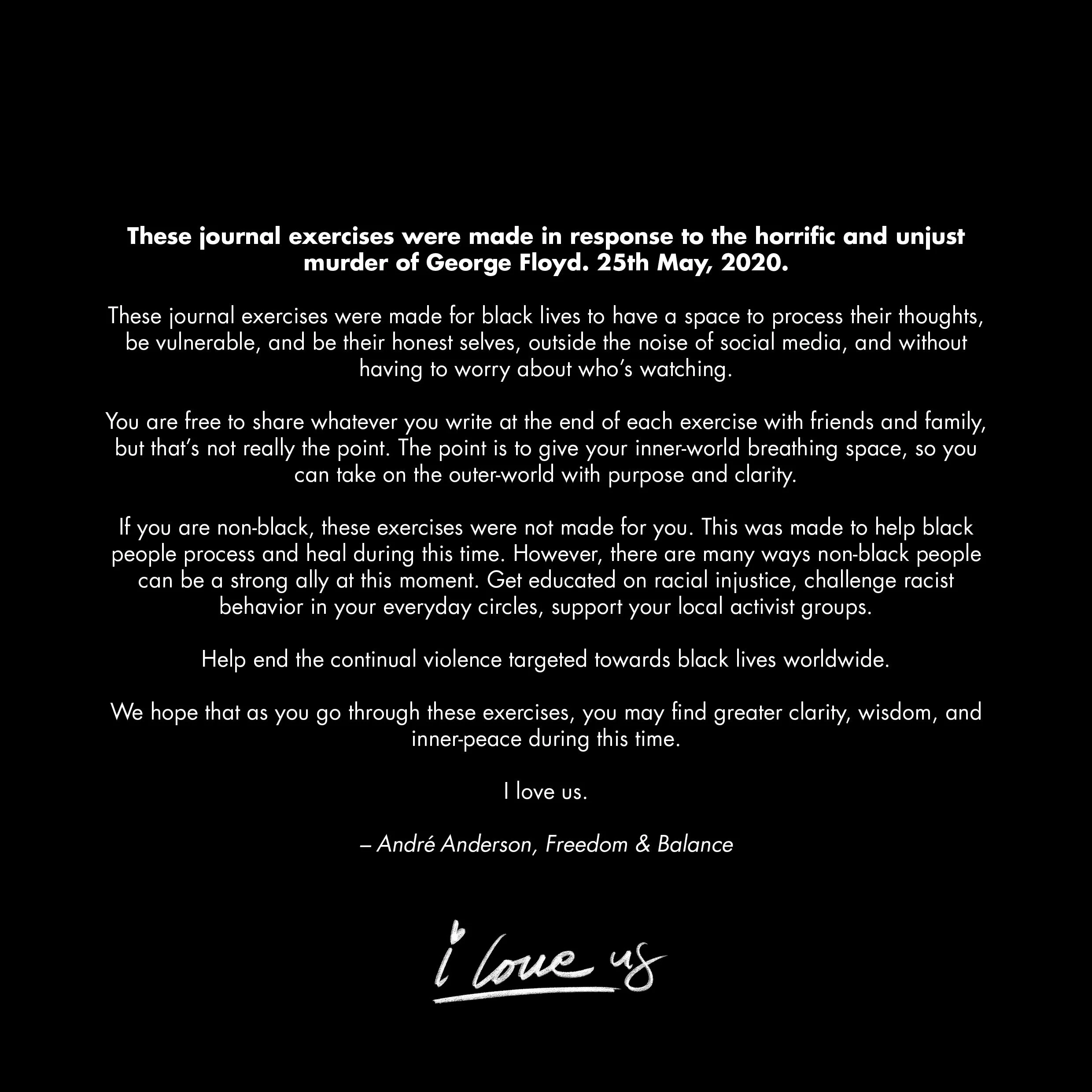 I Love Us Freedom Balance