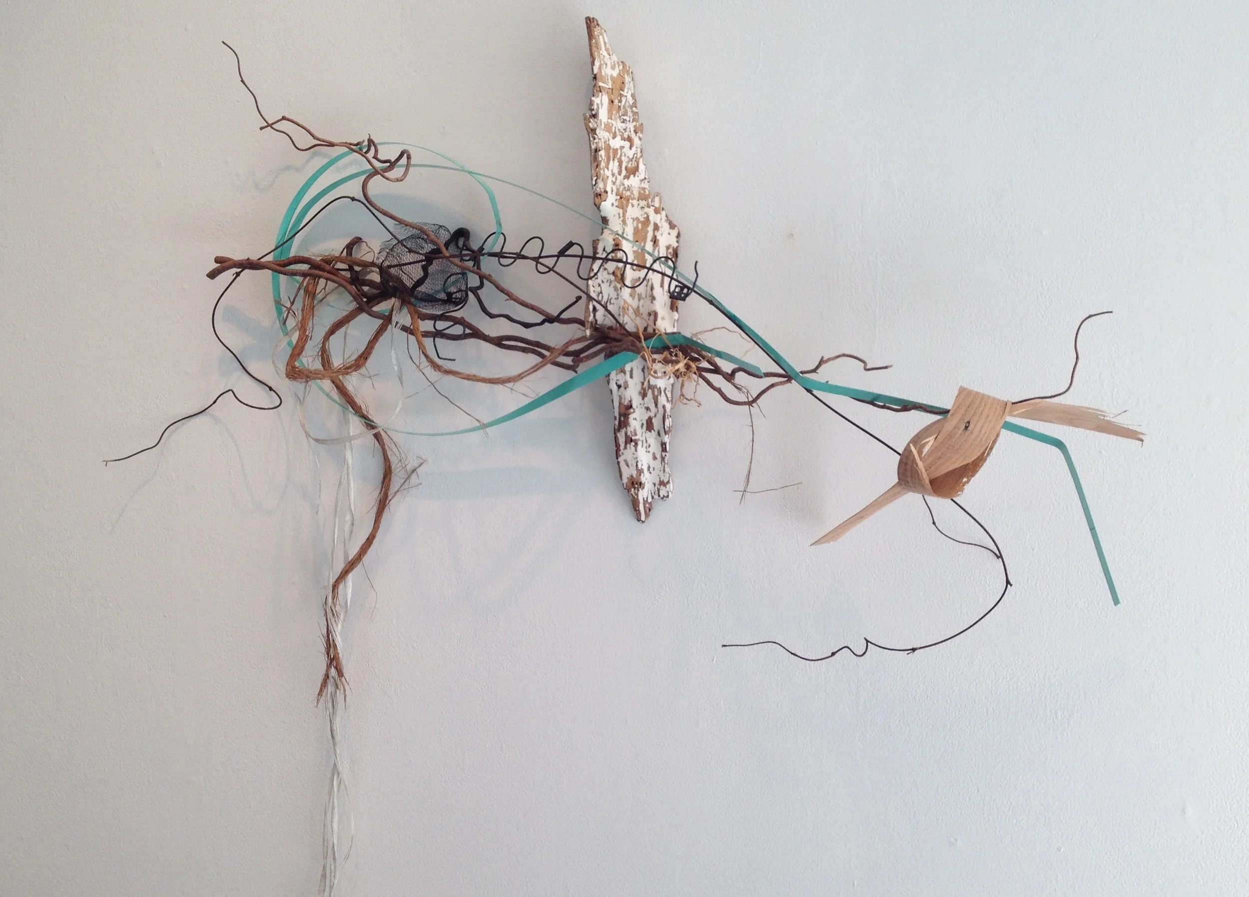  branches, plastic, steel wire, wood, plaster 