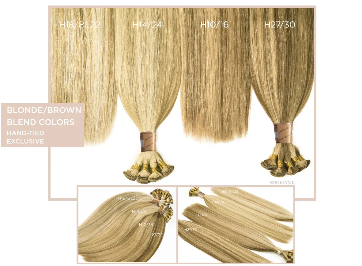 Blonde/Brown Blend Colors (Hand-Tied Exclusive) H18/BL22, H14/24, H10/16, H27/30
