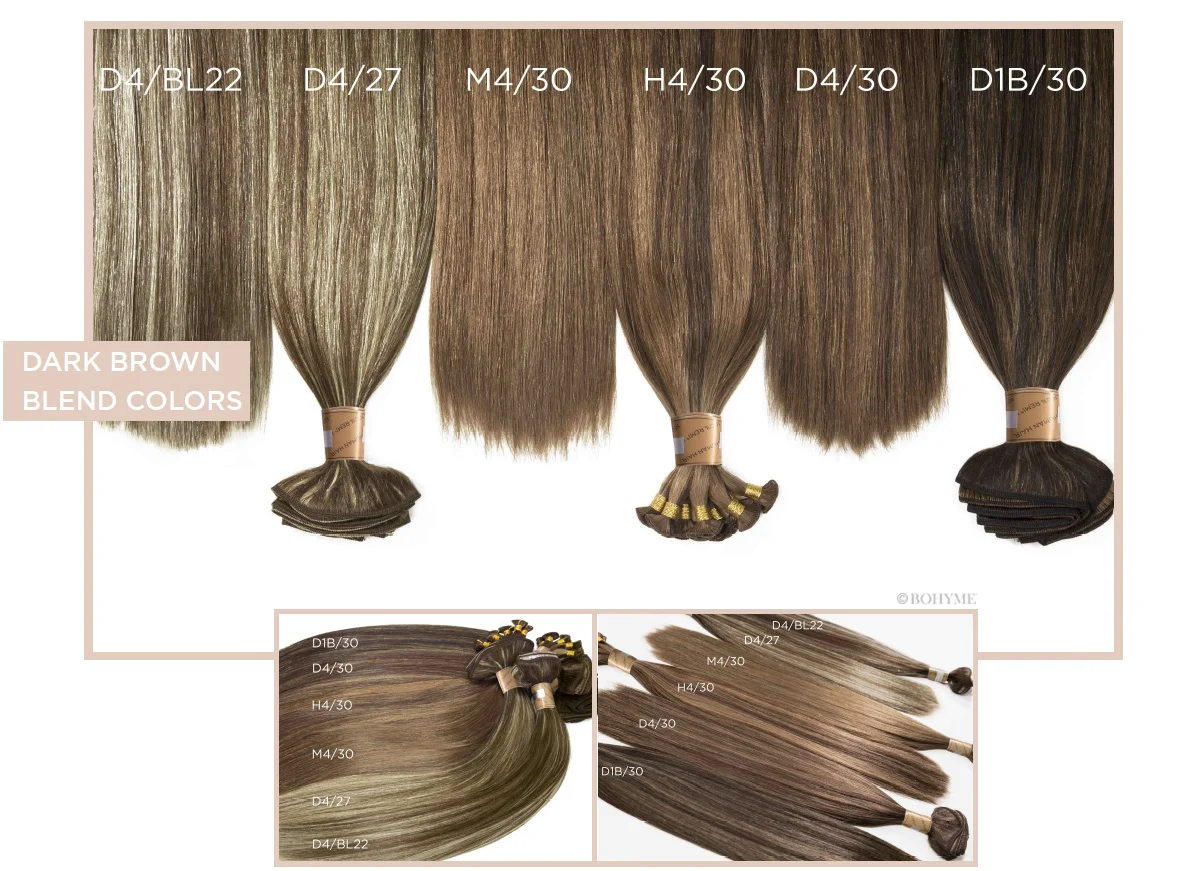 Dark Brown Blend Colors D4/BL22, D4/27, M4/30, H4/30, D4/30, D1B/30
