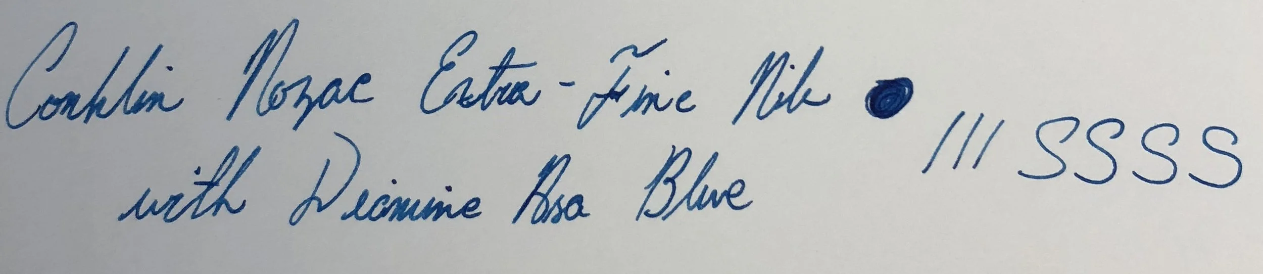 Conklin Nozac with Extra Fine Nib and Diamine Asa Blue