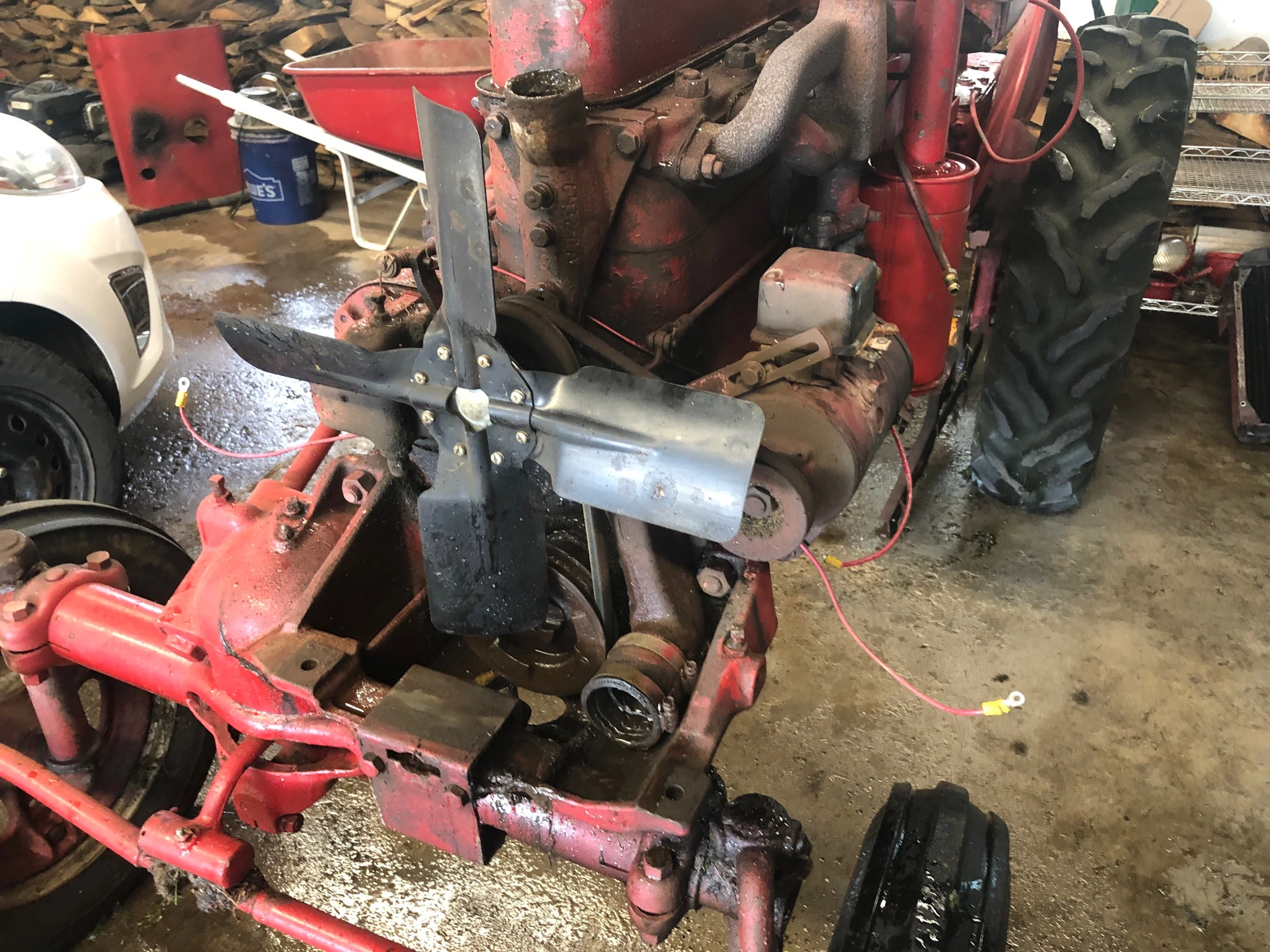 Radiator removed
