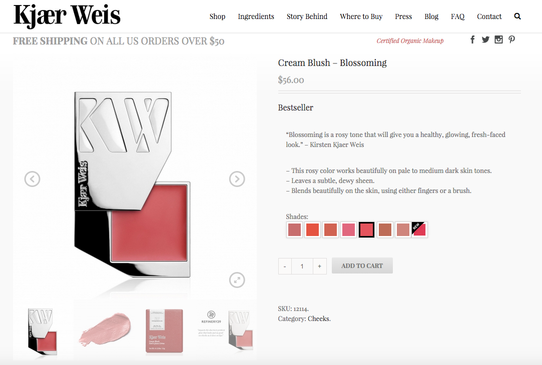 Kjaer Weis, Ecommerce Product Descriptions, 2013
