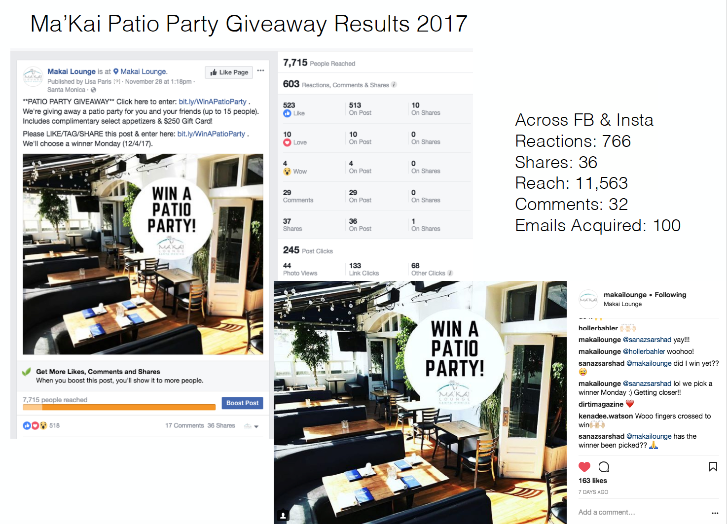 Patio Party Giveaway at Ma'Kai Lounge