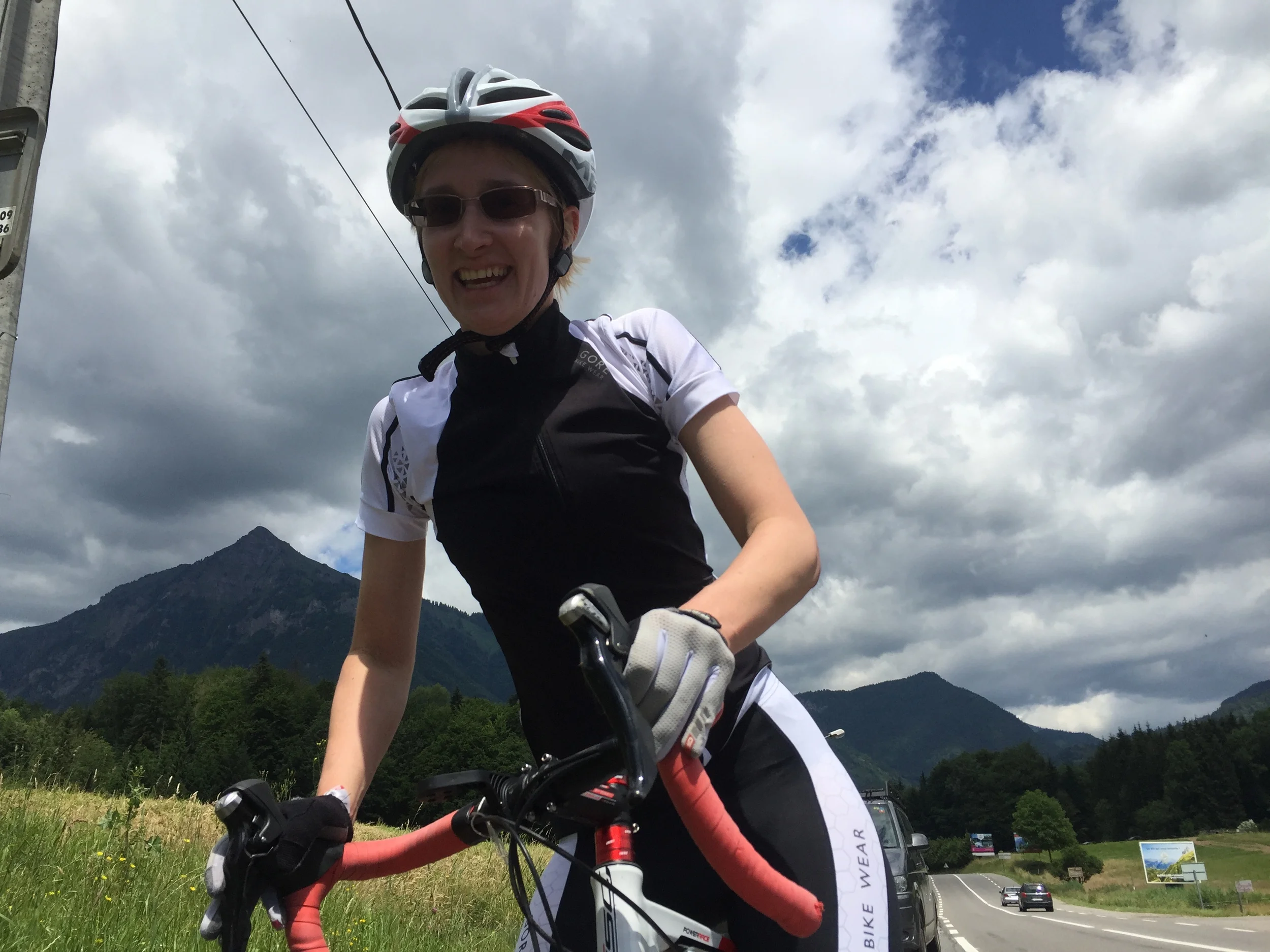 The first trip to the Alps is always the toughest, but Liza always had a smile - good work!