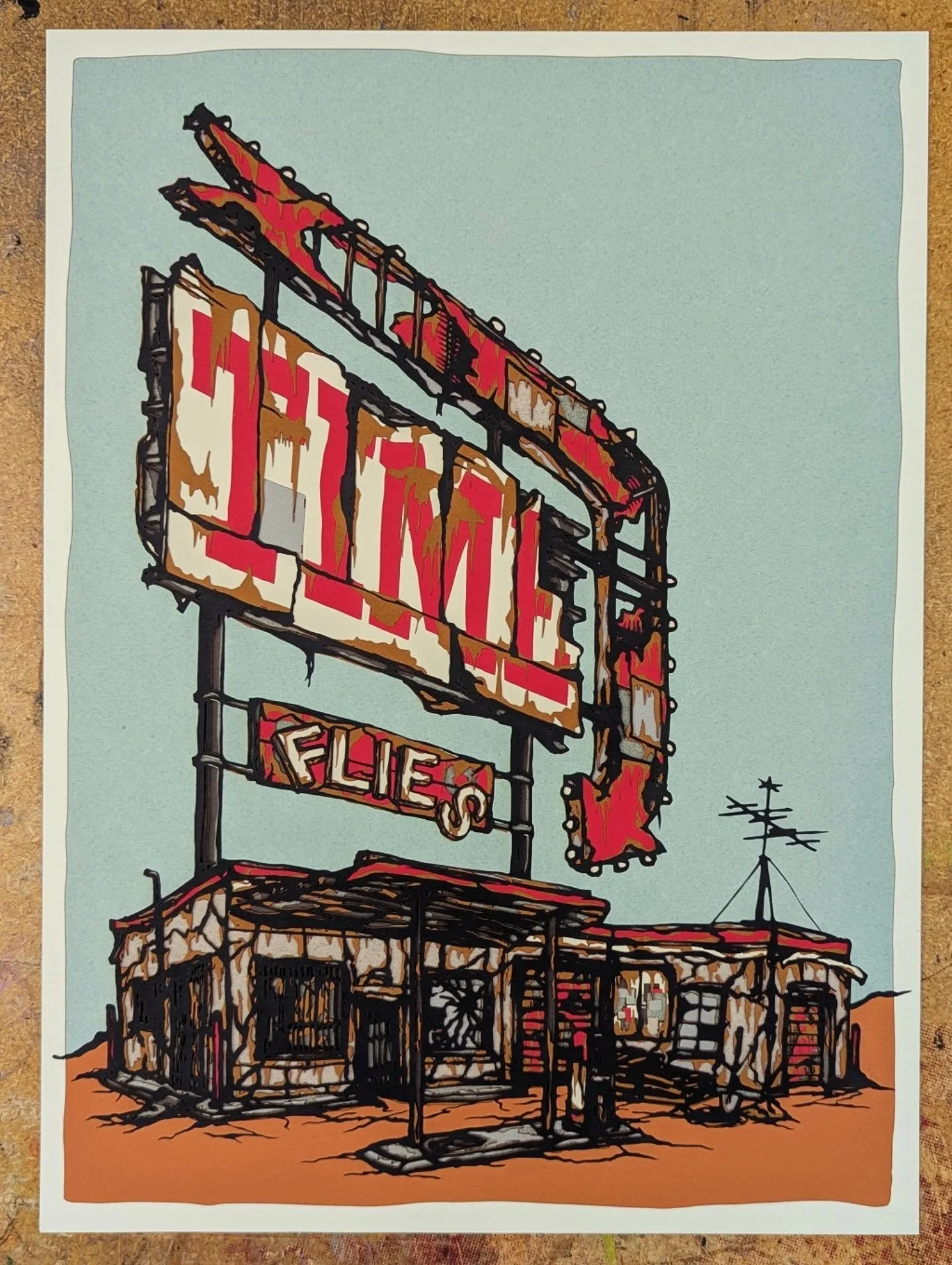 &quot;Time flies like an arrow. Fruit flies like a banana&quot; -Dan Kirchhefer

Included a couple process shots.
.
.
.
.
.
.
.
.
#art #artist #process #printmaking #printmaker #print #prints #drawing #collage #lasercutting #papercutting #glowforge #