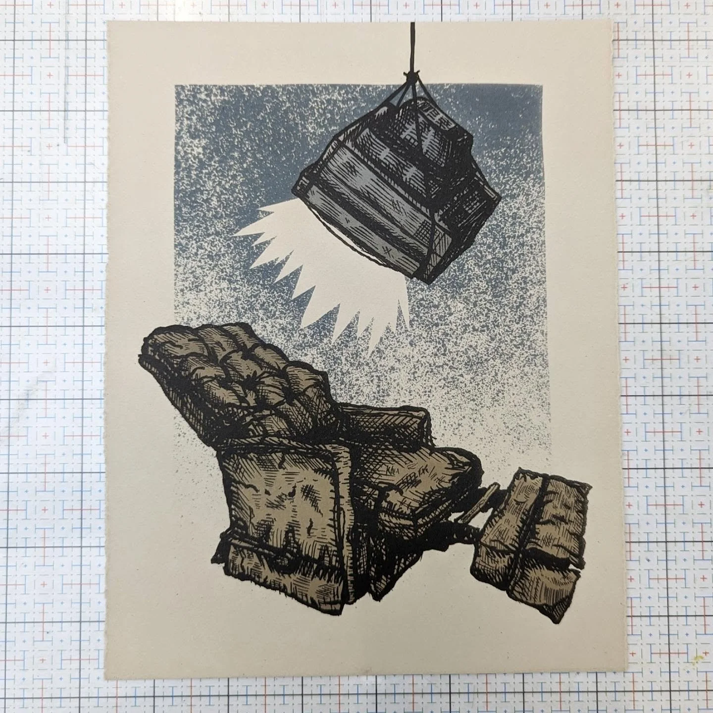 Boob Tube. Another quick turn around Photolitho. For a litho class exchange about Nostalgia. I used to sit WAY too close to the TV. 
.
.
.
.
.
#art #artistsoninstagram #printmaker #prints #printmaking #printmakersofinstagram #litho #lithography #phot