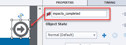 Label your hidden next button