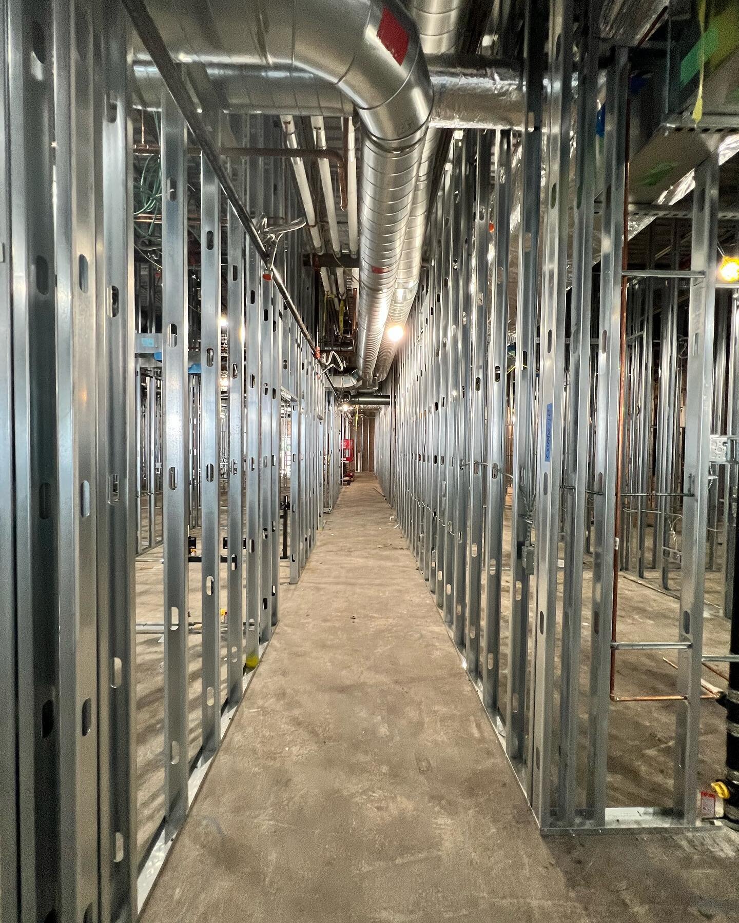 Rough framing wrapping up in Springfield, PA. #buildforourfutures #fitout #primarycarefacility #camfredconstruction