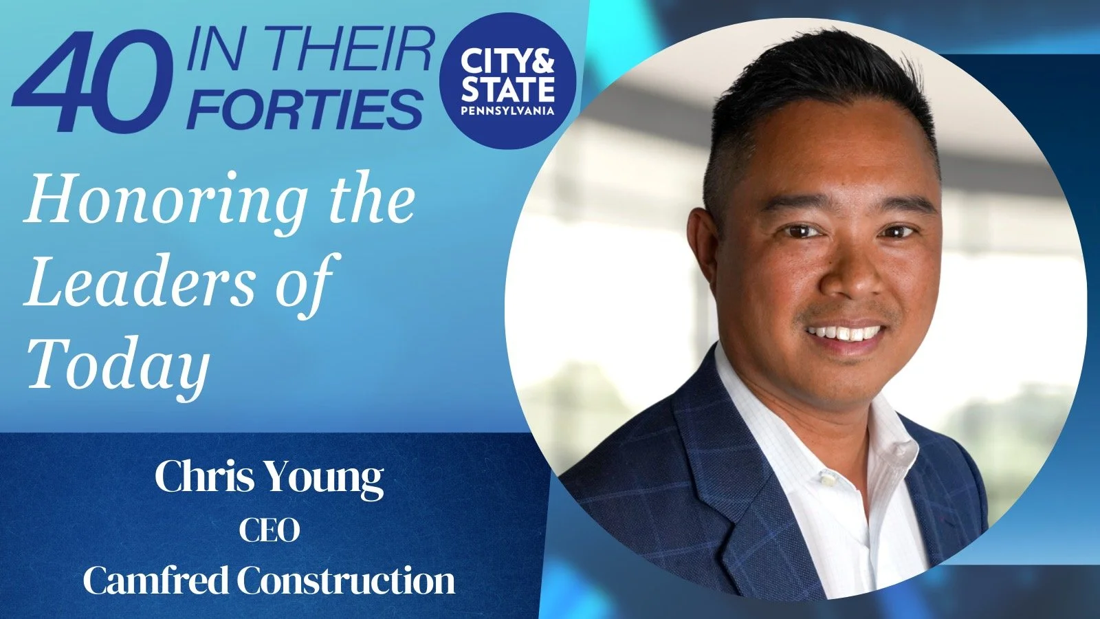 We are very proud to announce that our very own CEO, Chris Young, has been named one of City &amp; State PA &ldquo;40 in Their Forties&rdquo; for 2025!
This recognition celebrates influential Gen X and Millennial leaders who are shaping the future of