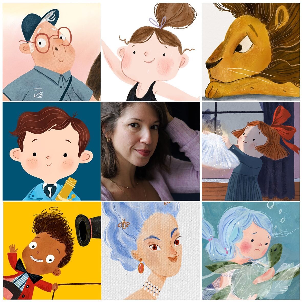 9 faces (one of them mine), to wrap up the year. Thank you all for being here, Happy New Year!!
#shellylaslo #kidlitillustrator