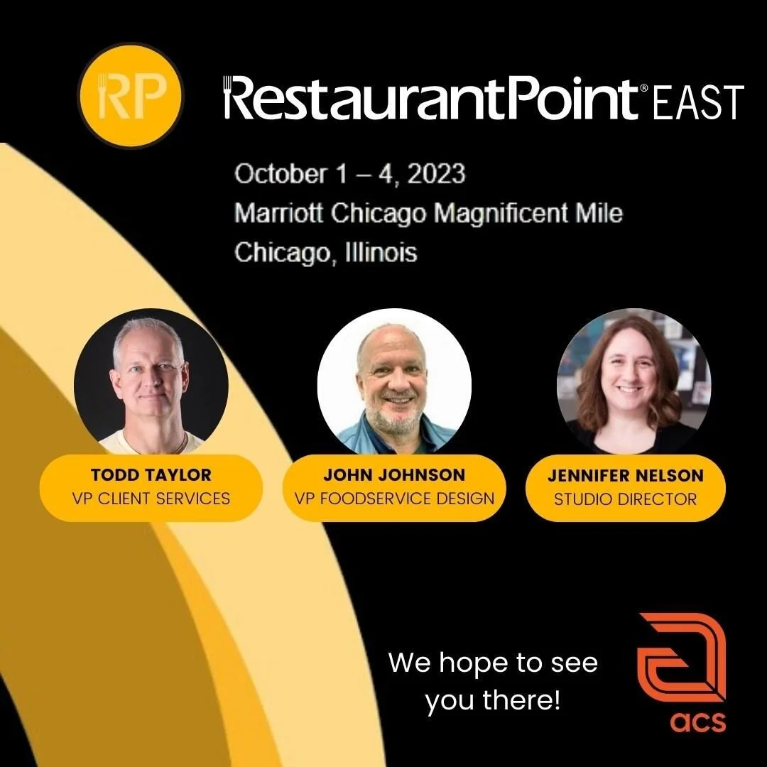 ACS will be at RestaurantPoint East, showcasing our cutting-edge restaurant and foodservice design services. Be sure to stop by or contact a team member directly.