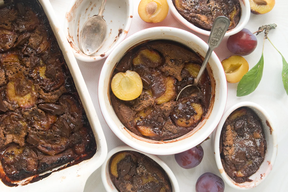 Šokolaadi-ploomi clafoutis