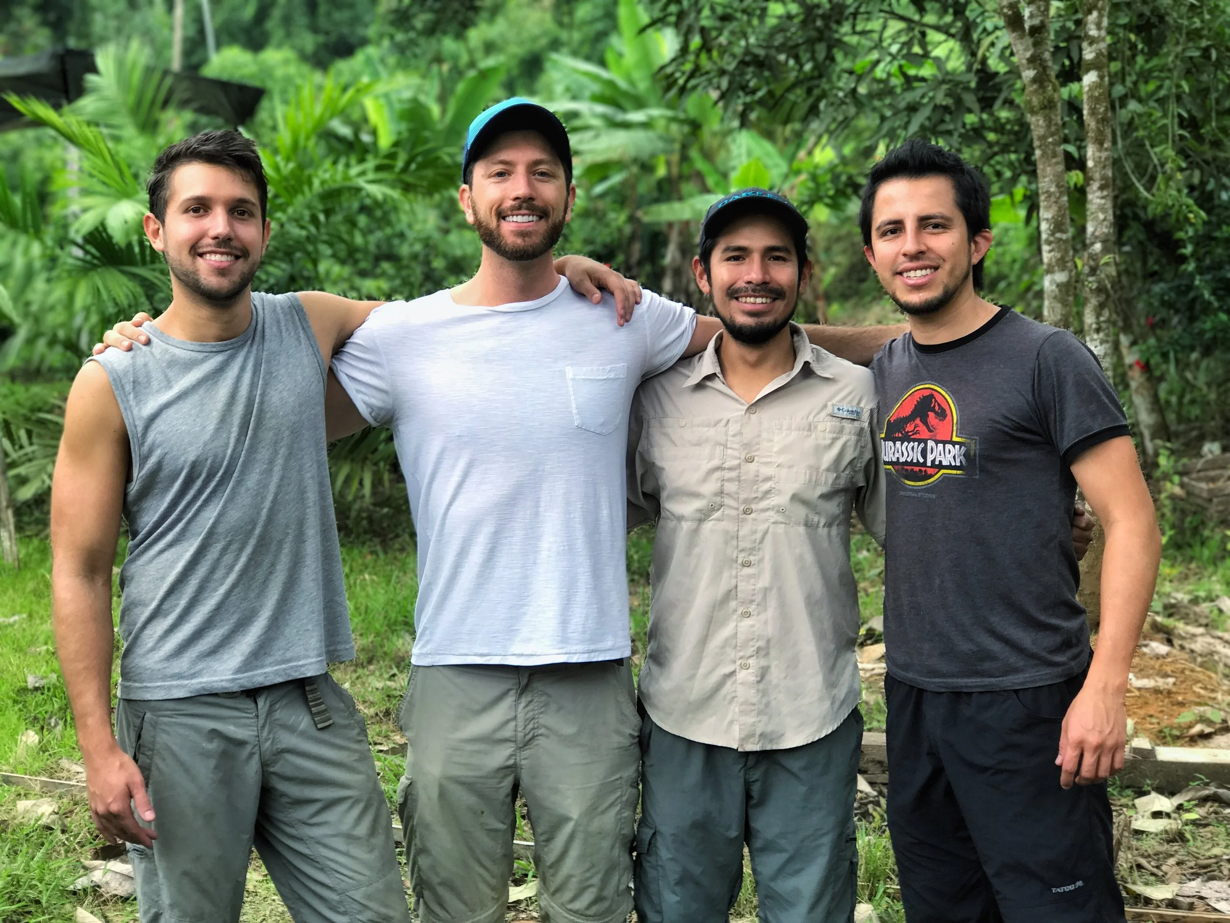 Some of the expedition team members! Left to right: Alejandro, Aaron, Frank and Lucas