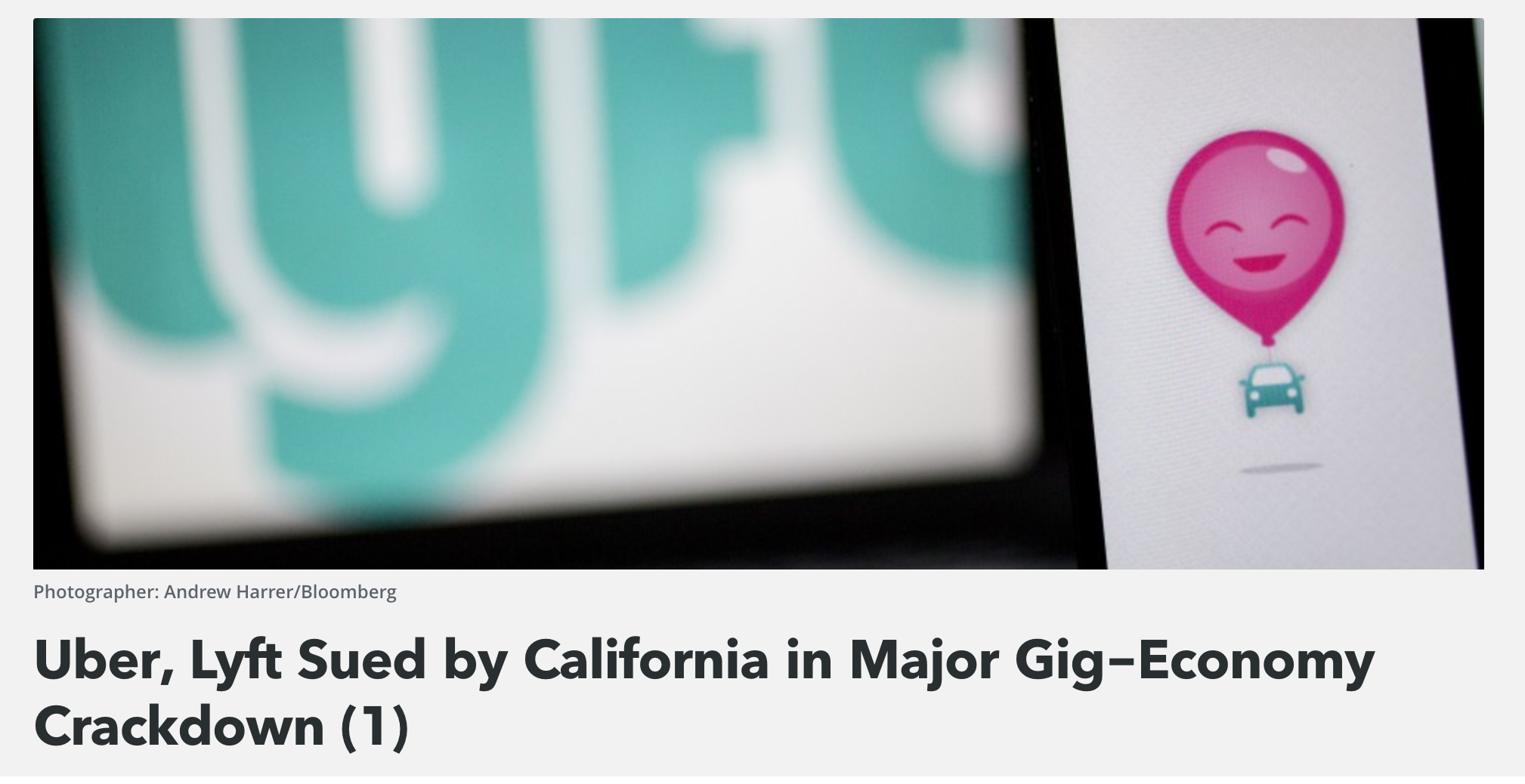 Uber and Lyft Sued by California Attorney General Over Driver ...