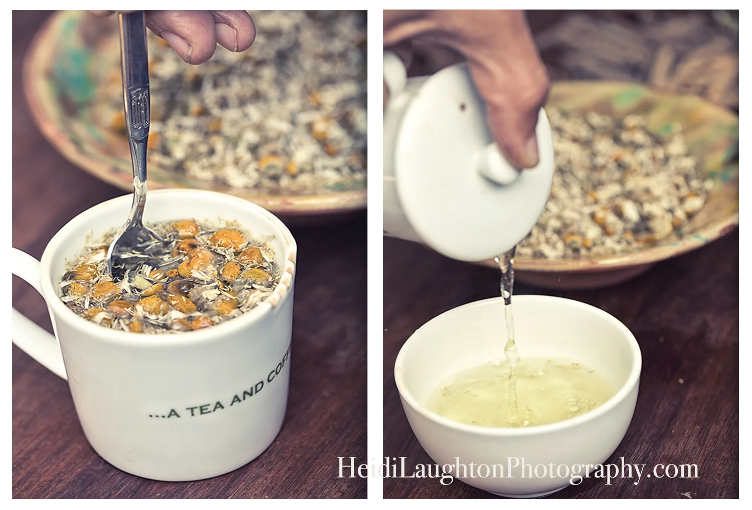 Sebastian Pole using his tasting pots to brew some tea