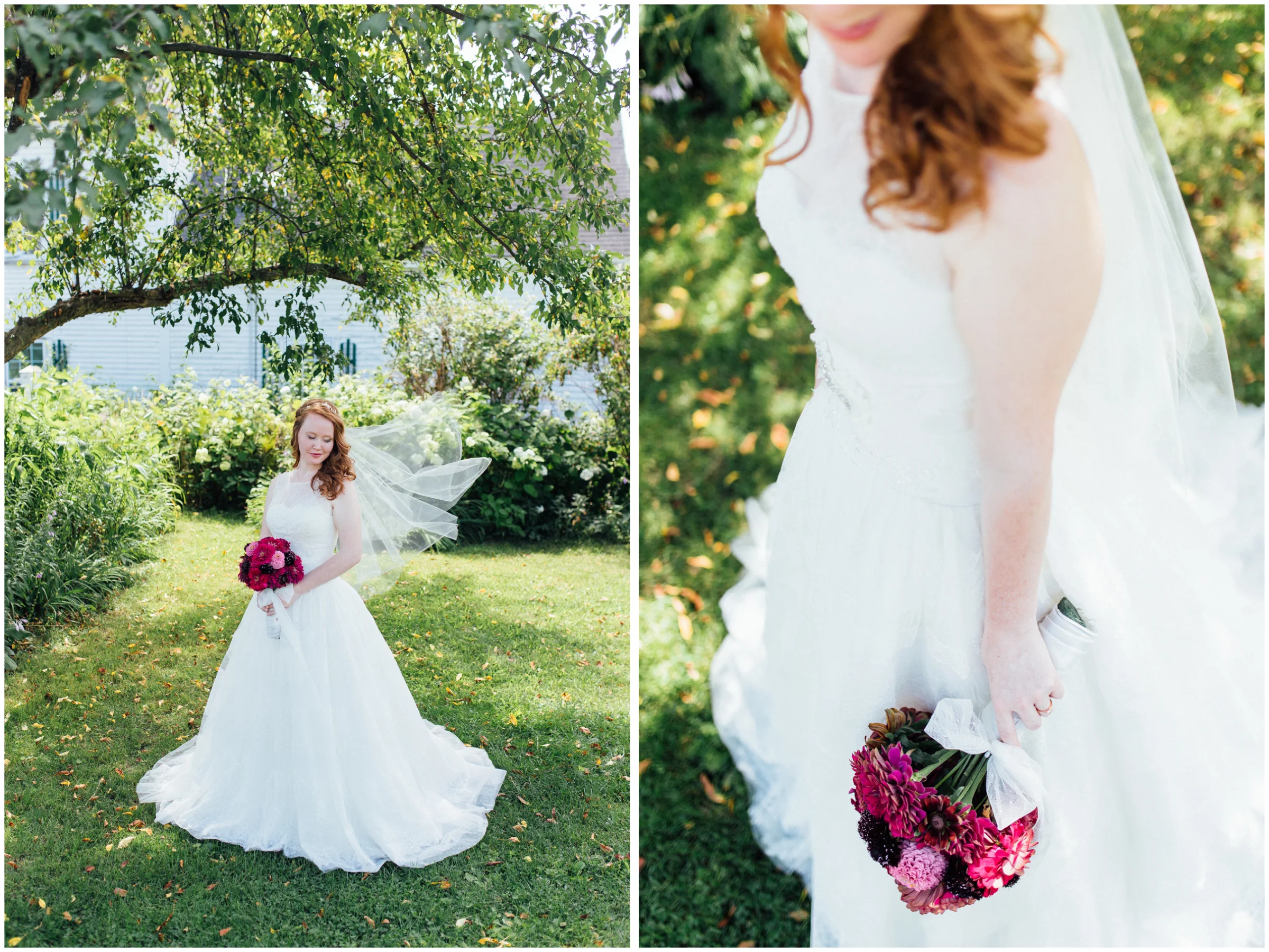 Beautiful bride portraits in Vermont