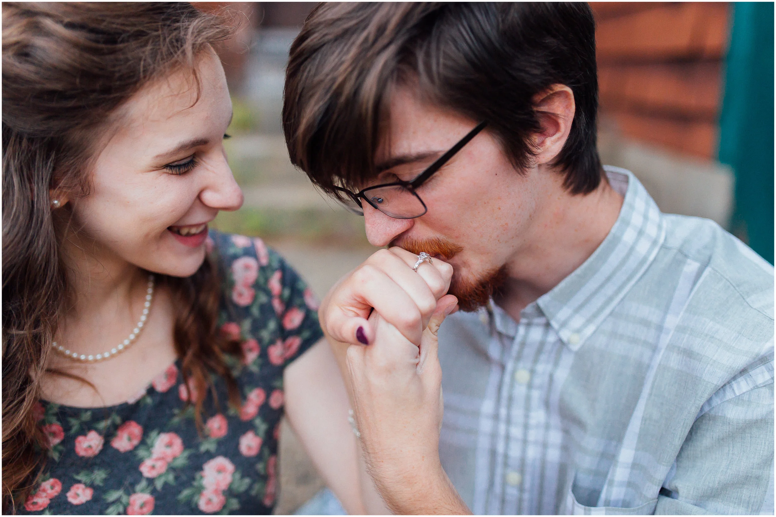 Cute sunset engagement photography in Merrimack, New Hampshire