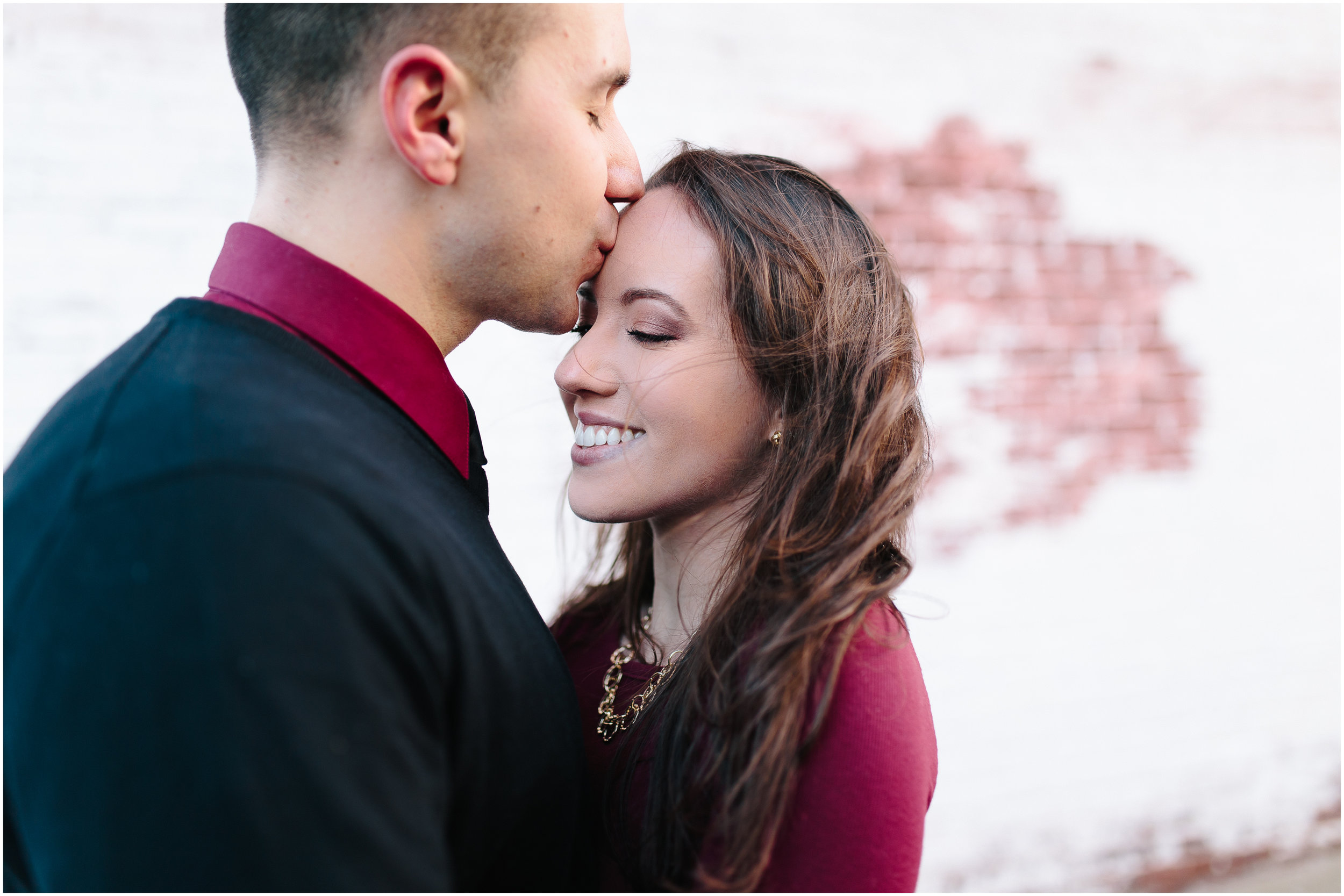 Classy winter engagement in downtown Concord, New Hampshire, Intimate