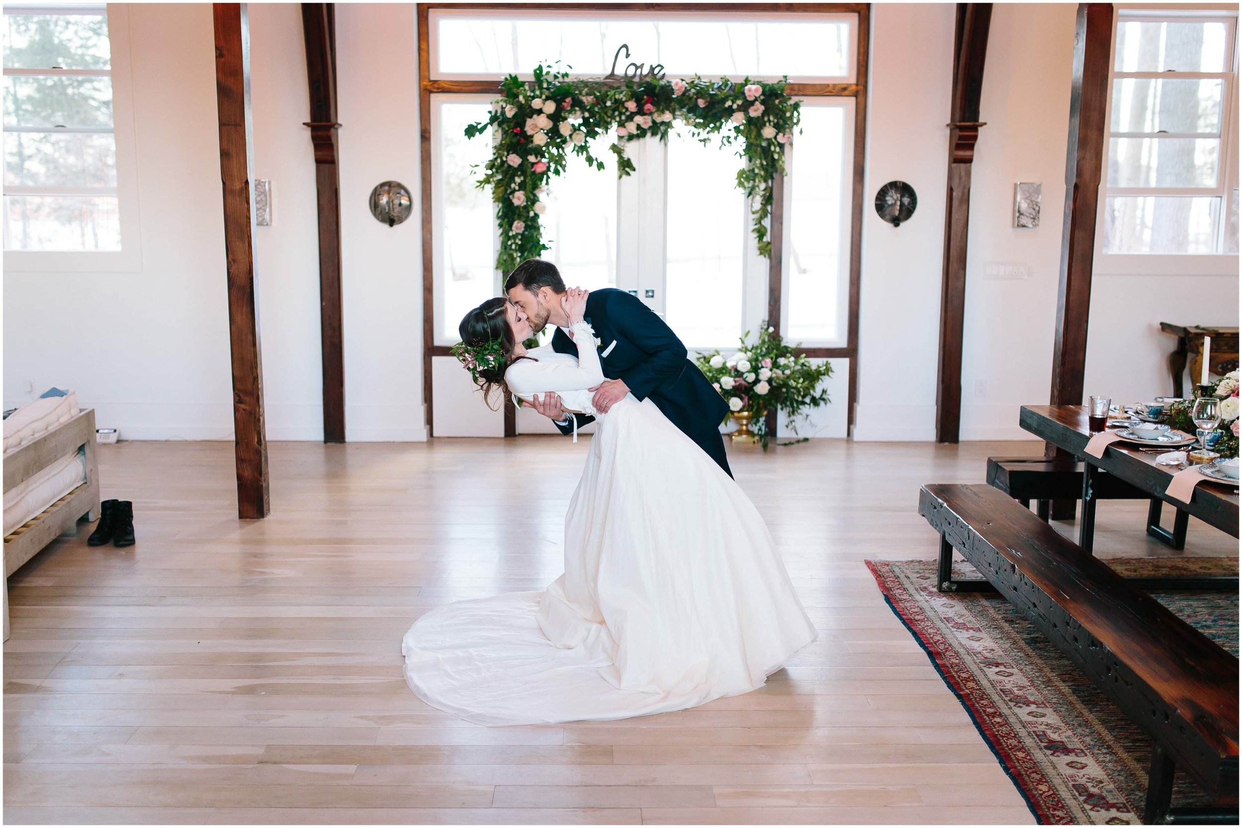 Intimate and romantic styled wedding photography in Lee, Massachusetts in the Berkshires - bride and groom