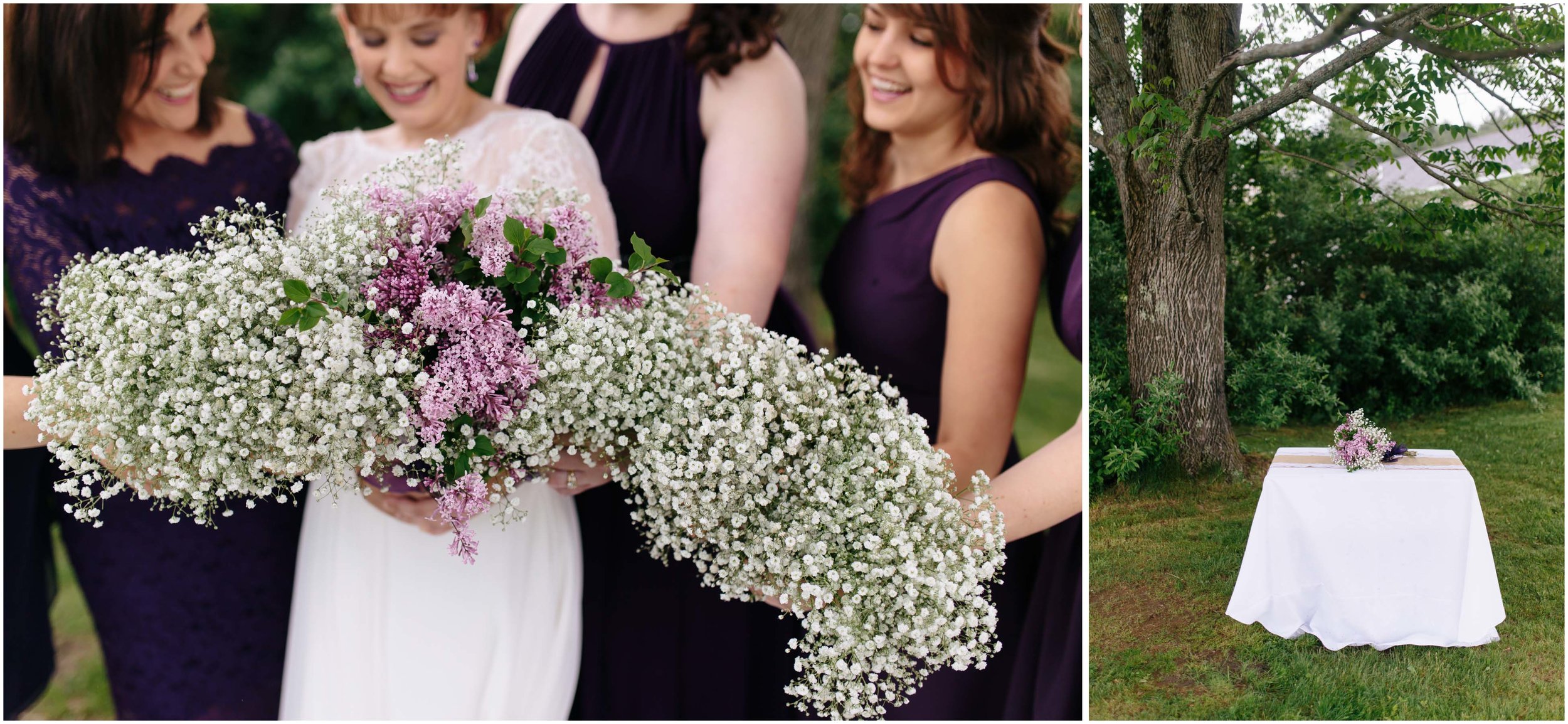 Charming Massachusetts countryside journalistic wedding by Ashleigh Laureen Photography - bride and bridesmaids