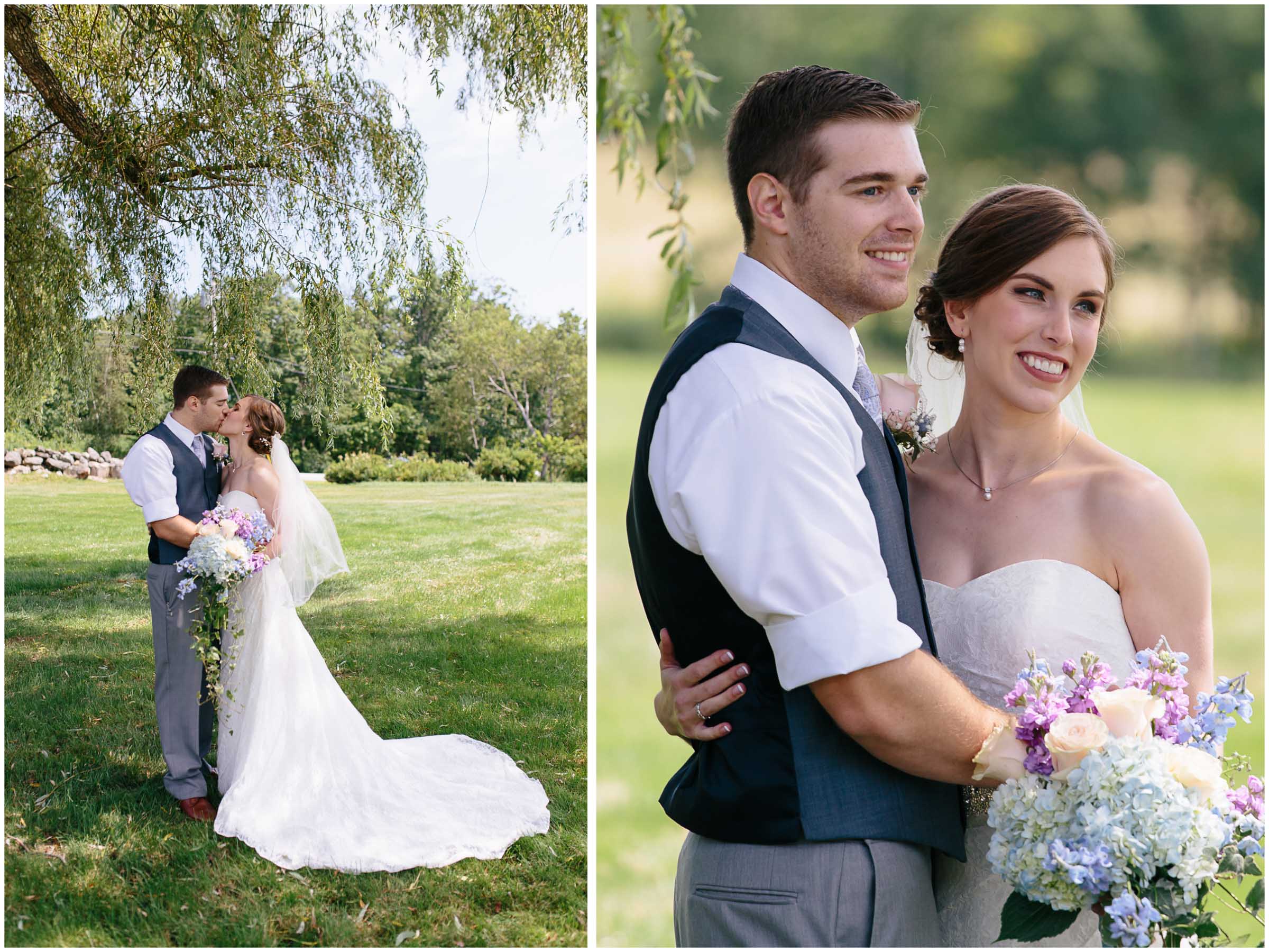 Sunny New Hampshire Summer Wedding at Mile Away Restaurant - bride and groom