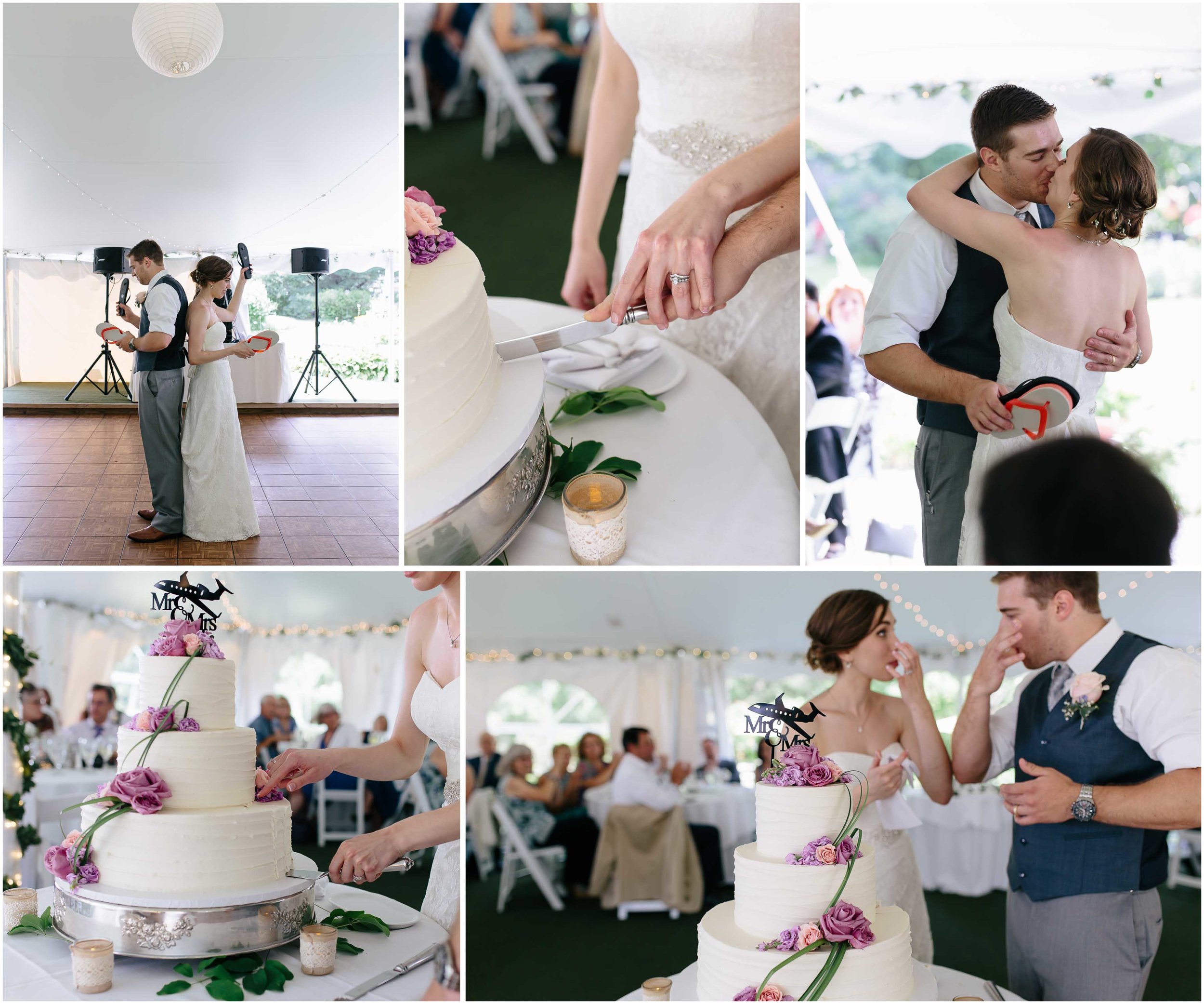 Sunny New Hampshire Summer Wedding at Mile Away Restaurant Milford - cake