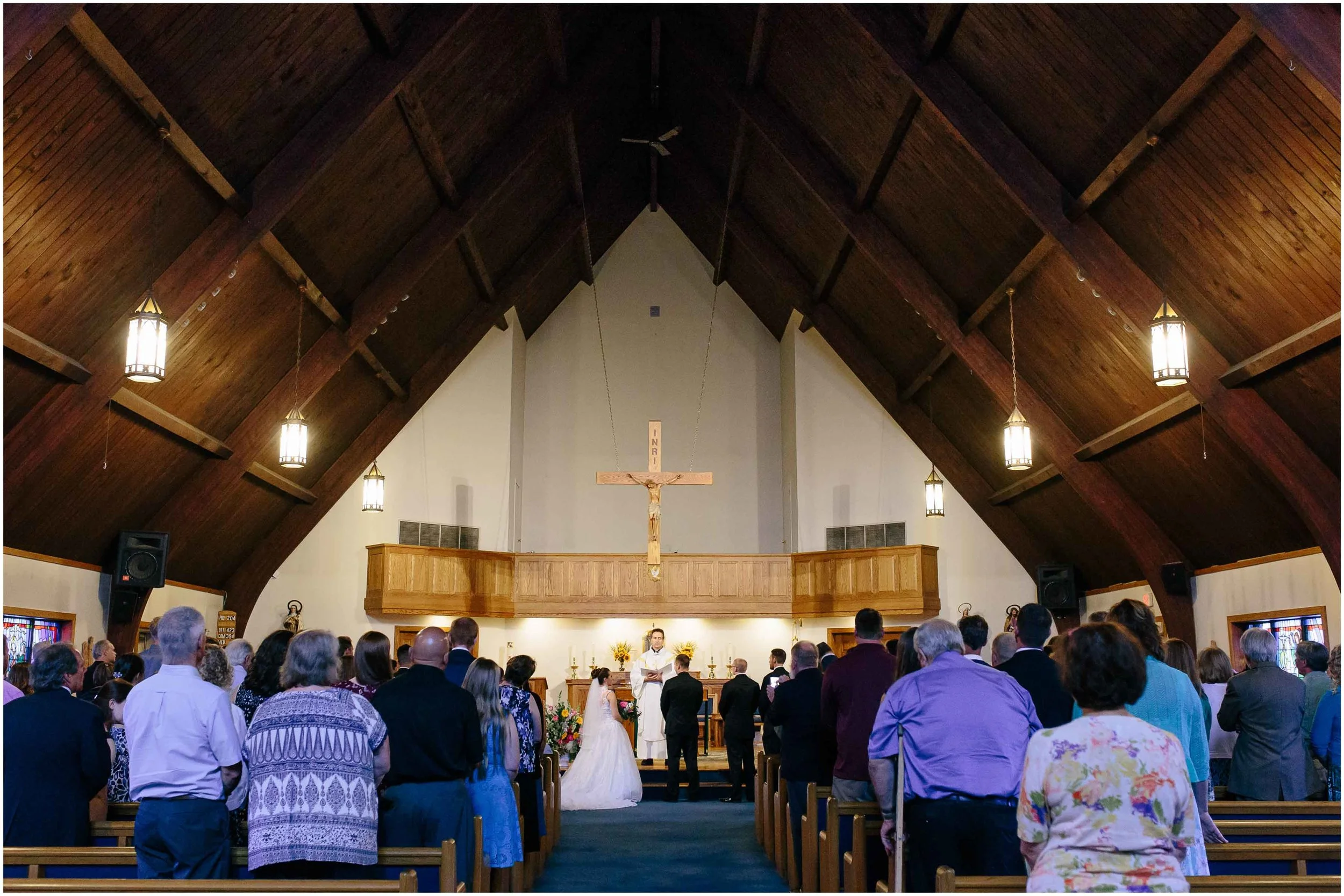 Chic New Hampshire Wedding at Manchester Country Club Bedford - Immaculate Heart of Mary Church