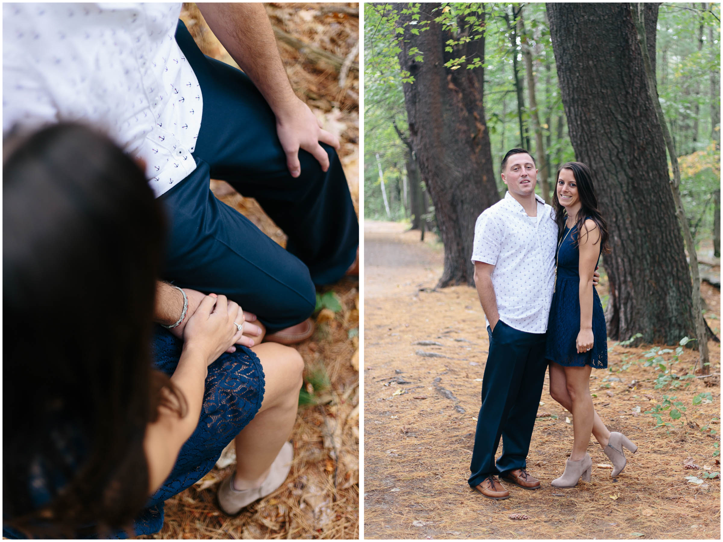 Woodsy New Hampshire Engagement at Mine Falls Park in Nashua
