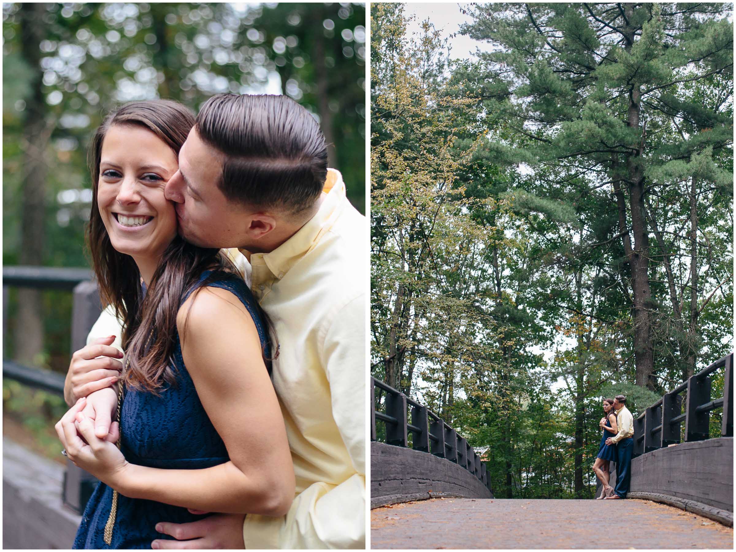 Woodsy New Hampshire Engagement at Mine Falls Park in Nashua