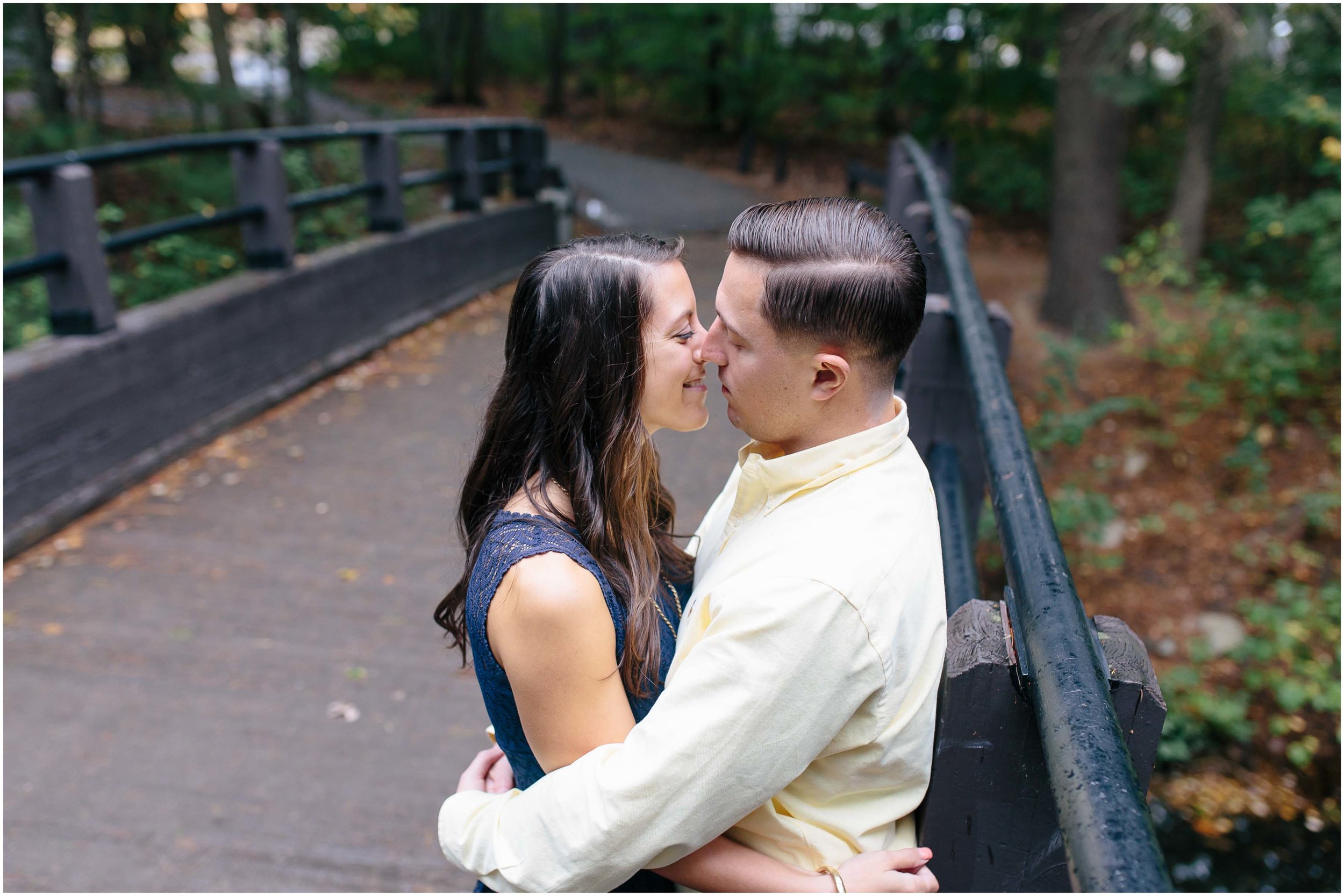 Woodsy New Hampshire Engagement at Mine Falls Park in Nashua