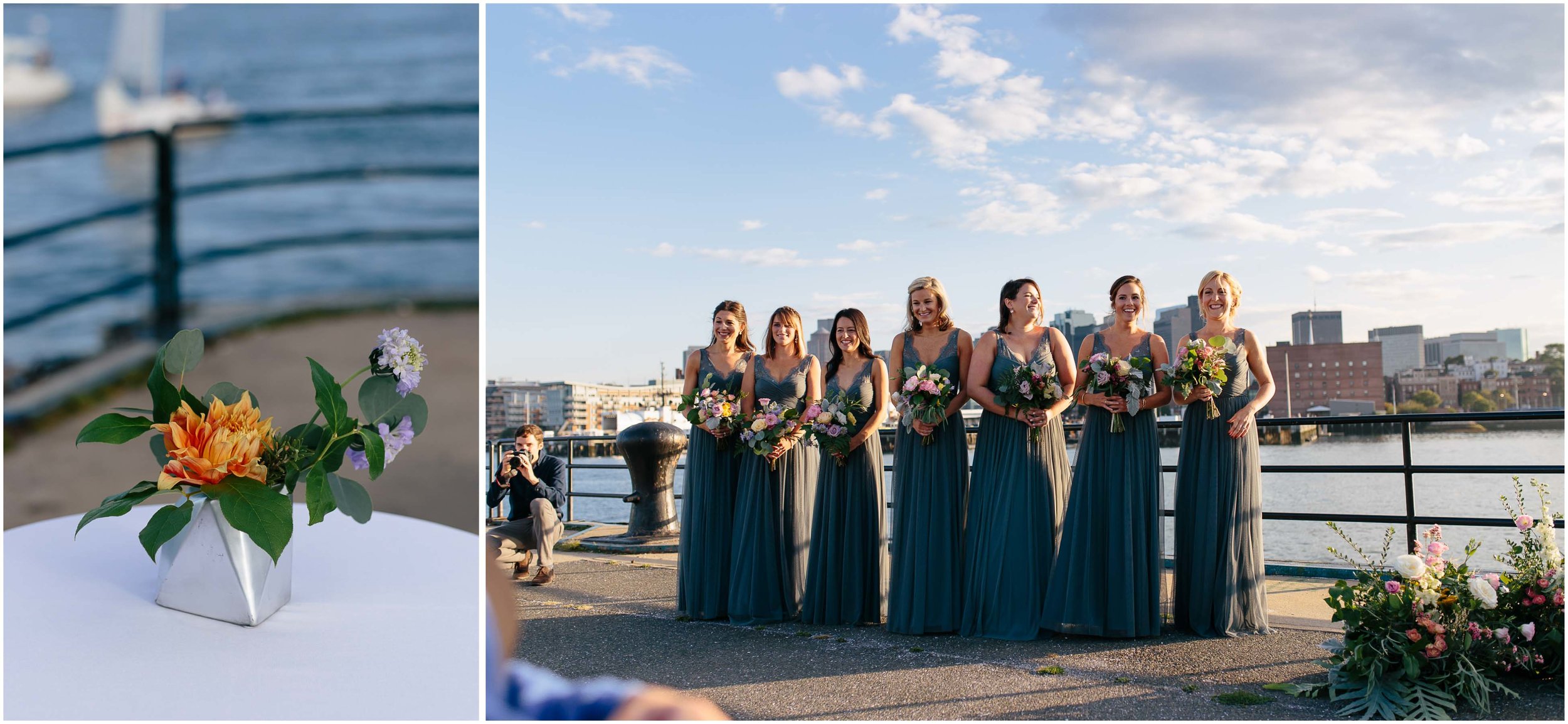Nautical Massachusetts Jewish Wedding in the Boston Navy Yard ceremony