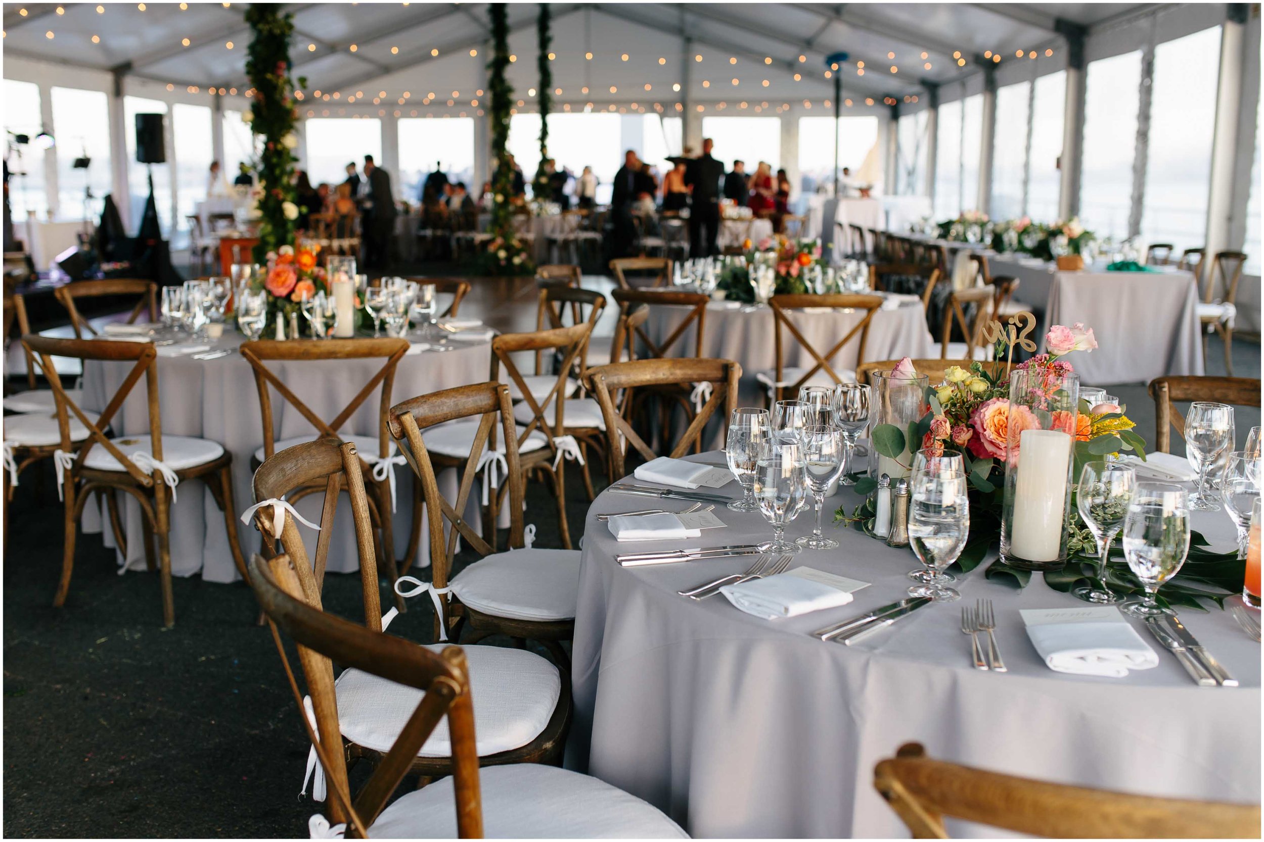 Nautical Massachusetts Jewish Wedding in the Boston Navy Yard reception