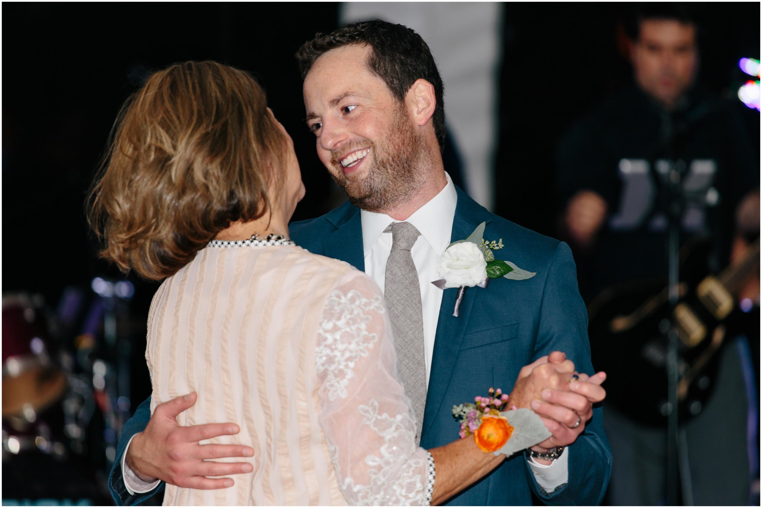 Nautical Massachusetts Jewish Wedding in the Boston Navy Yard reception mother-son dance