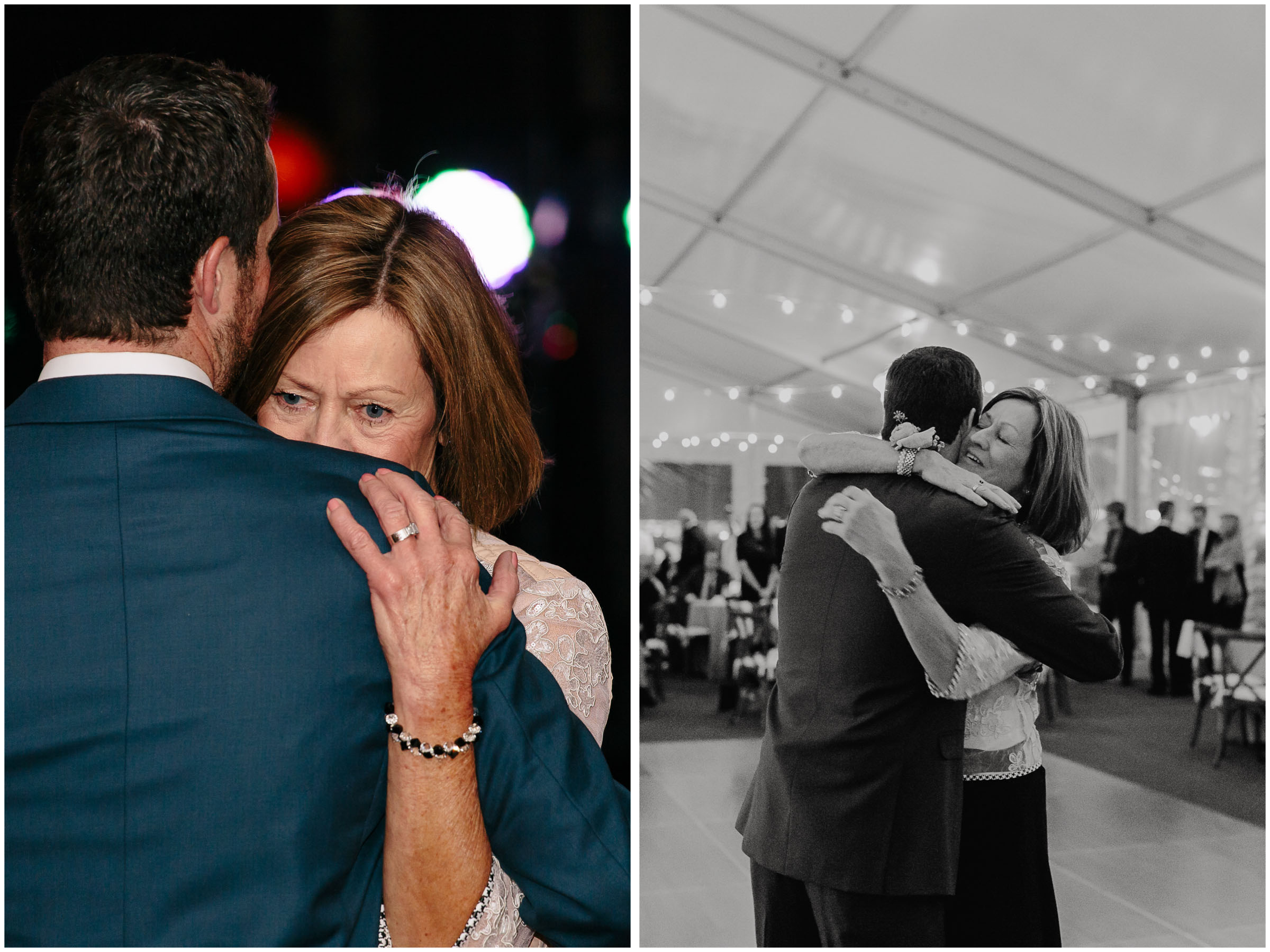 Nautical Massachusetts Jewish Wedding in the Boston Navy Yard reception mother-son dance