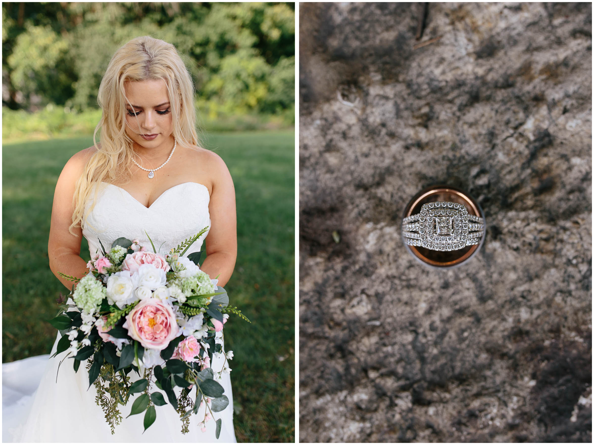 Cozy Country Church Wedding in Pepperell, Massachusetts bride and rings