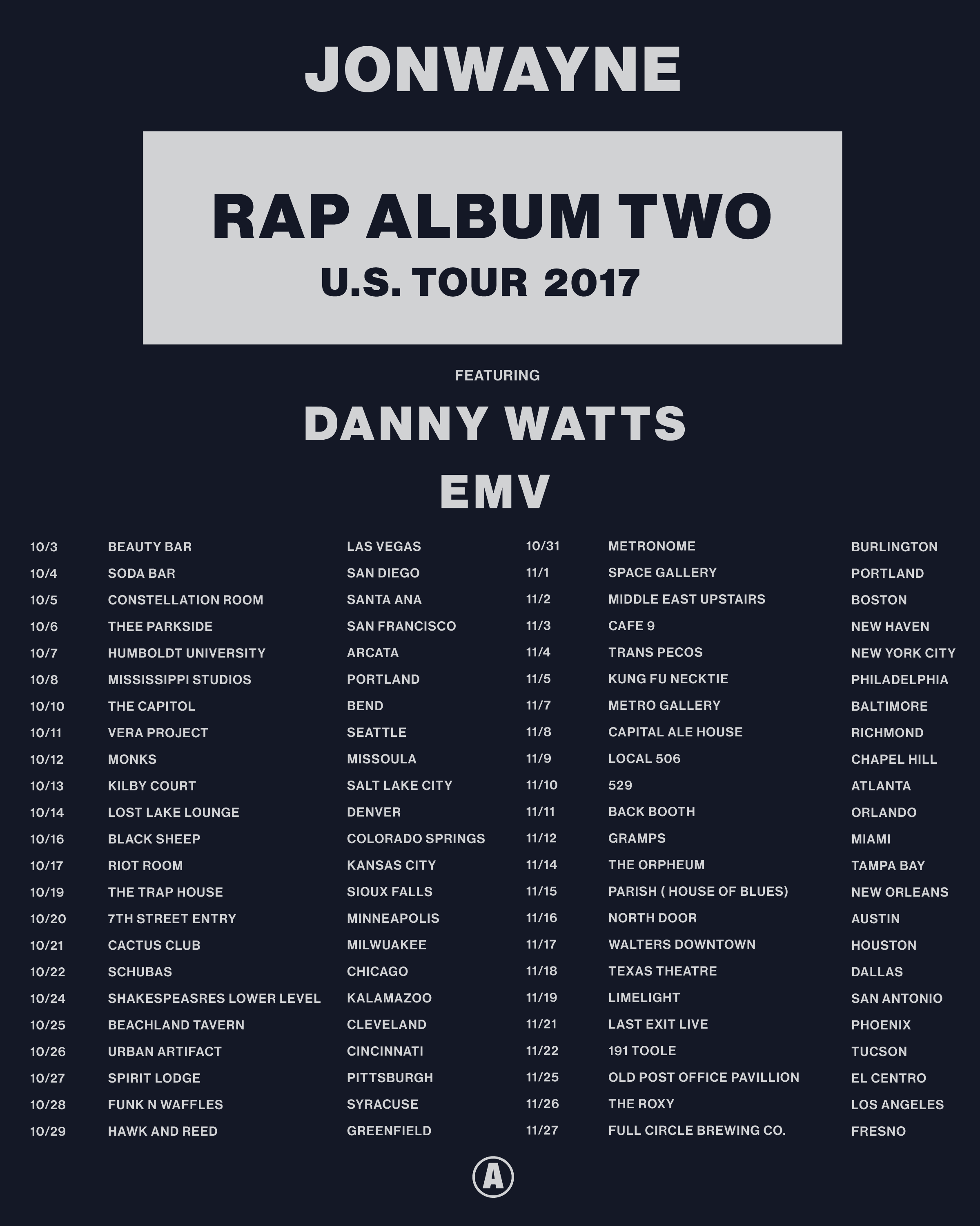 Jonwayne Tour