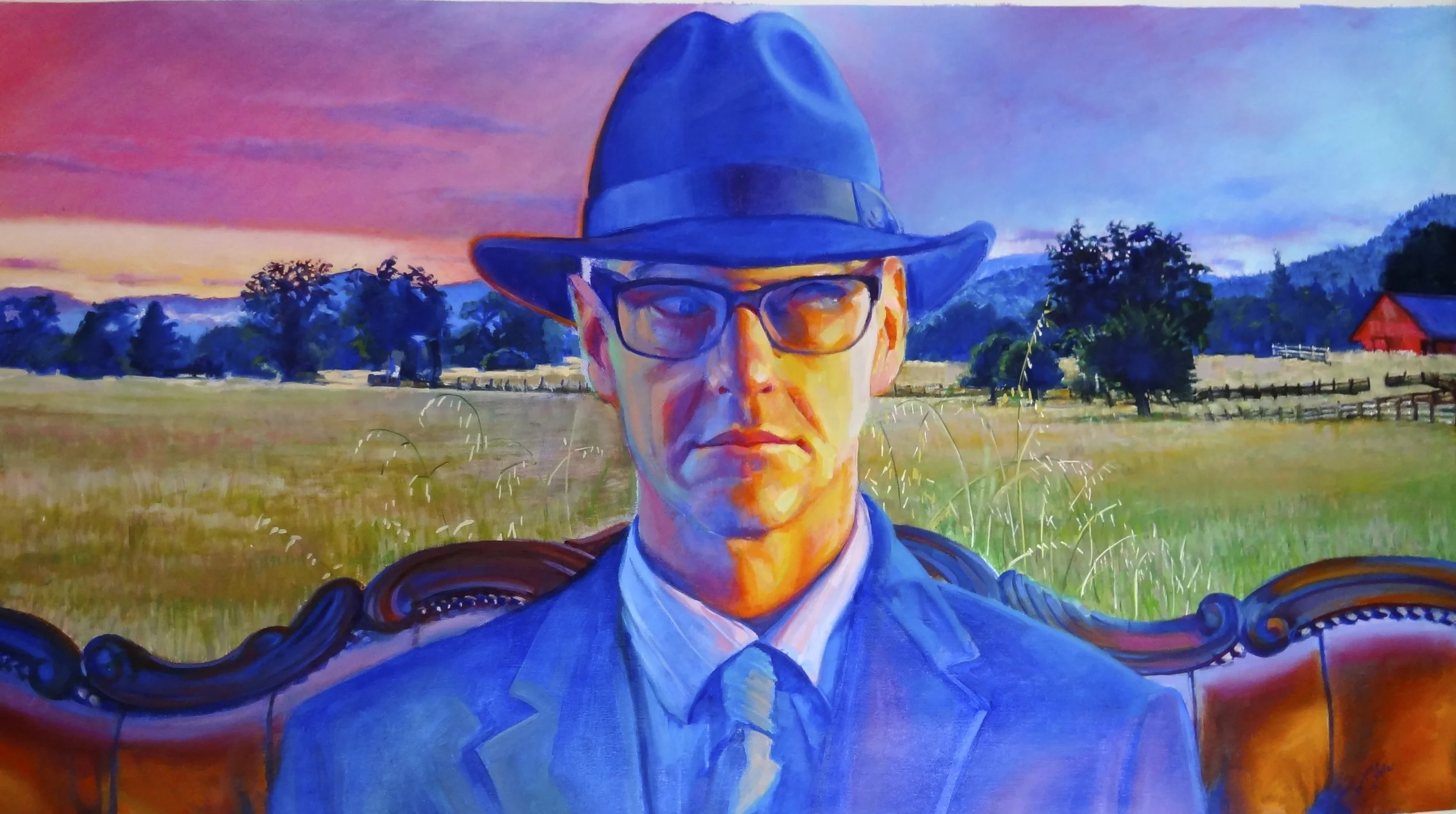 "Never Look Back" oil on linen 34x54"