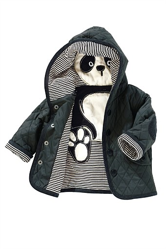 Quilted Panda Peekaboo Toddler Jacket