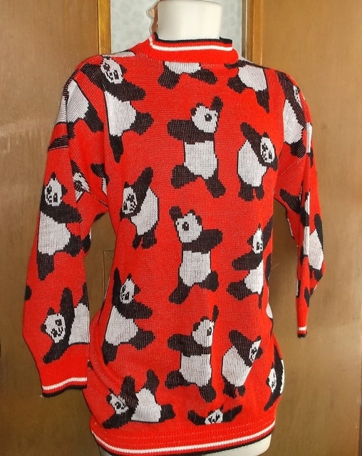 All Over Pandas Vintage Sweater