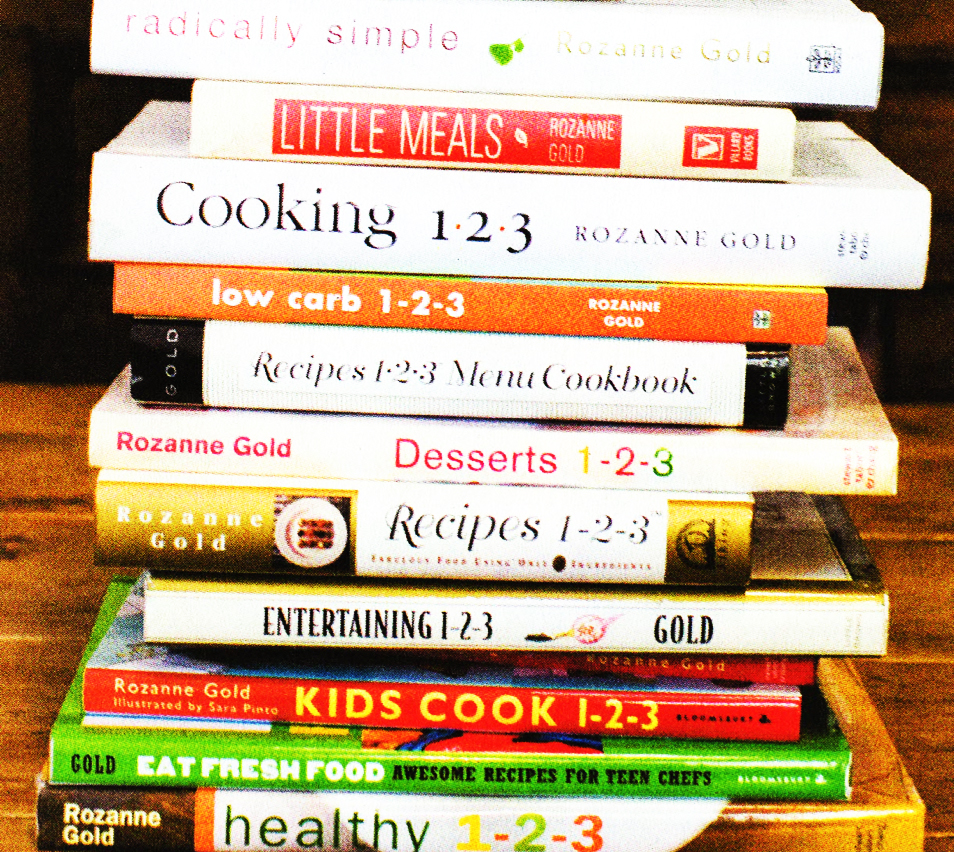 Rozanne's Recipes, stacked together.