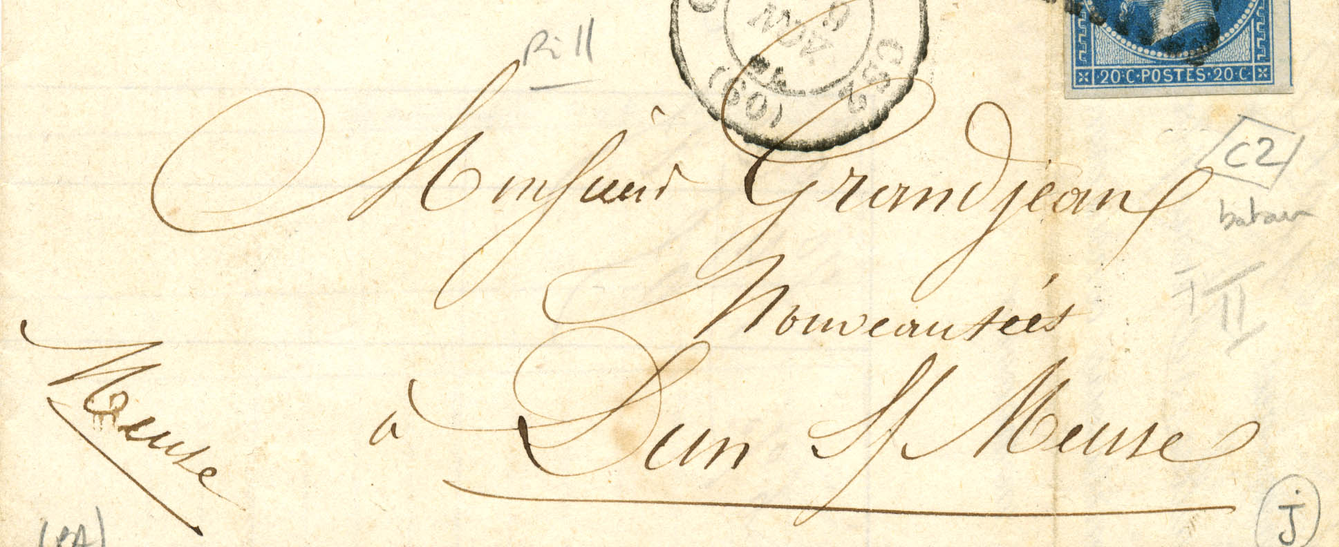 Invoice “Passementerie pour Ameublements,” 1851