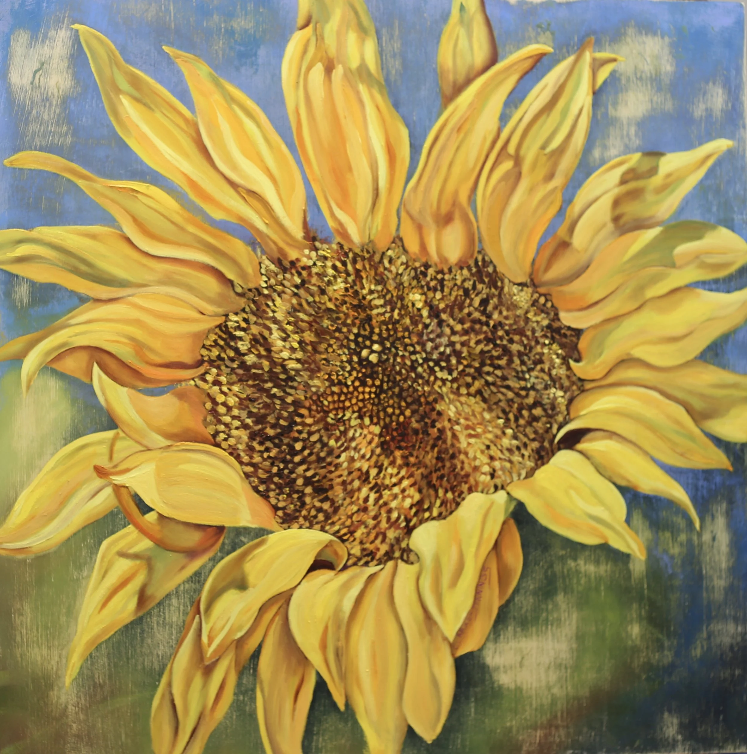 Shabby Chic Sunflower