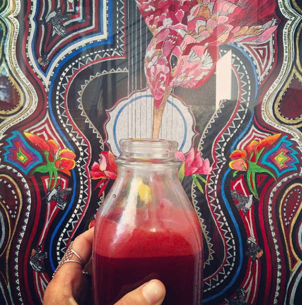 Incredible hummingbird visionary art by Cvita Mamic, drinking the healthy nectar of my sweet juice.