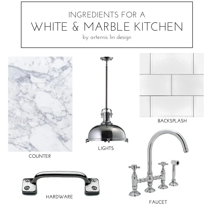 White Marble Kitchens