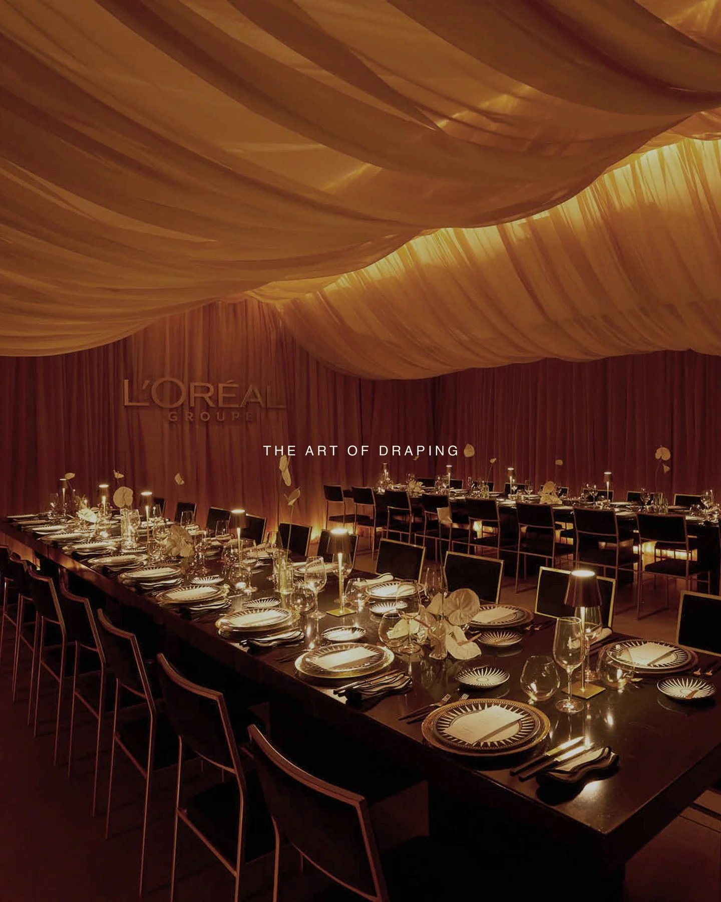 Fabric as architecture.

Draping shapes the room, guides the eye and shifts the mood entirely. More than decor, it becomes movement, texture and transformation.

&bull;⁠
⁠
#eventsdesign #productiondesign #luxuryeventdesign #CANDICEANDALISON⁠