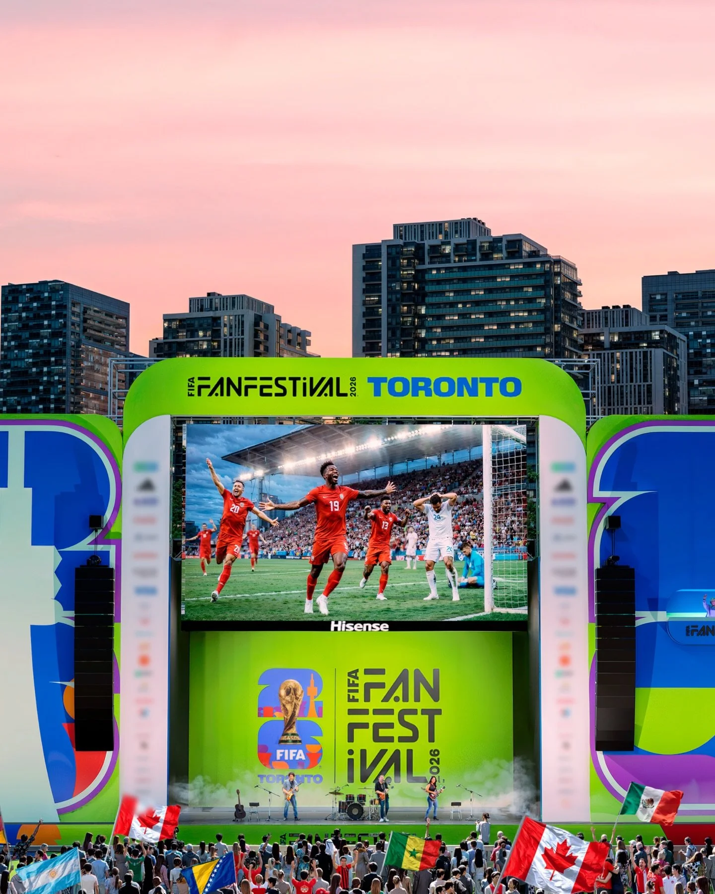 All in one vibrant, inclusive celebration of the game and our city, FIFA Fan Festival&trade; Toronto ⚽️

@thefifthgroup @candice_alison @one.twenty.eight @loftent @paquinartists