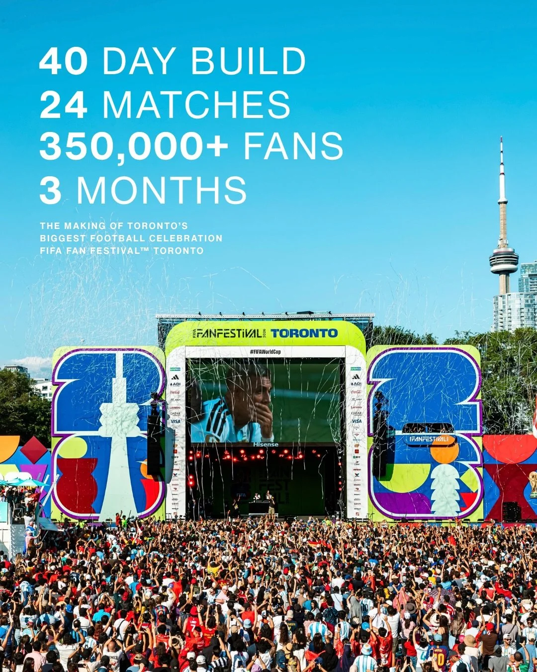 350,000+ fans, 308 goals, one shared love of the game. ⚽️

For one month, Toronto became home to the world&rsquo;s game. It became a place where the city came together to celebrate every goal, every match, and every moment.

It was an honour to help 